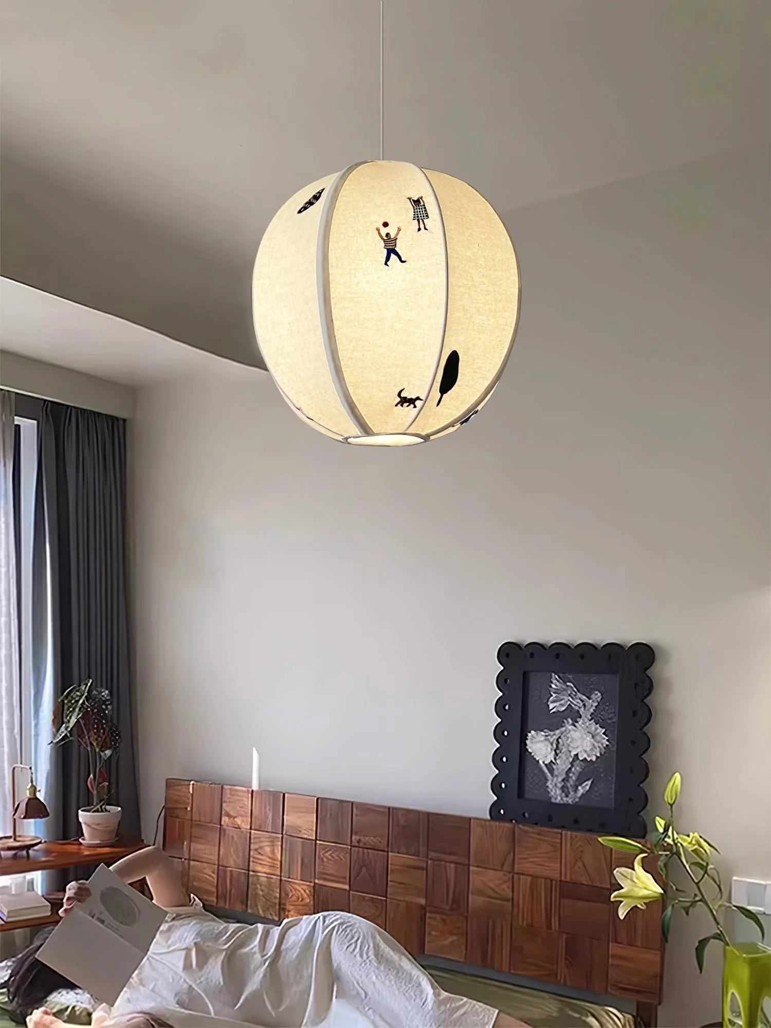 Park Embroidered Textile Pendant Lamp - Image 8