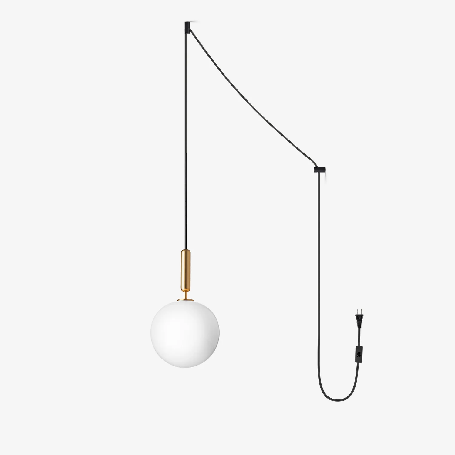 Scandiluxe Brass Pendant Swag Light - Image 26