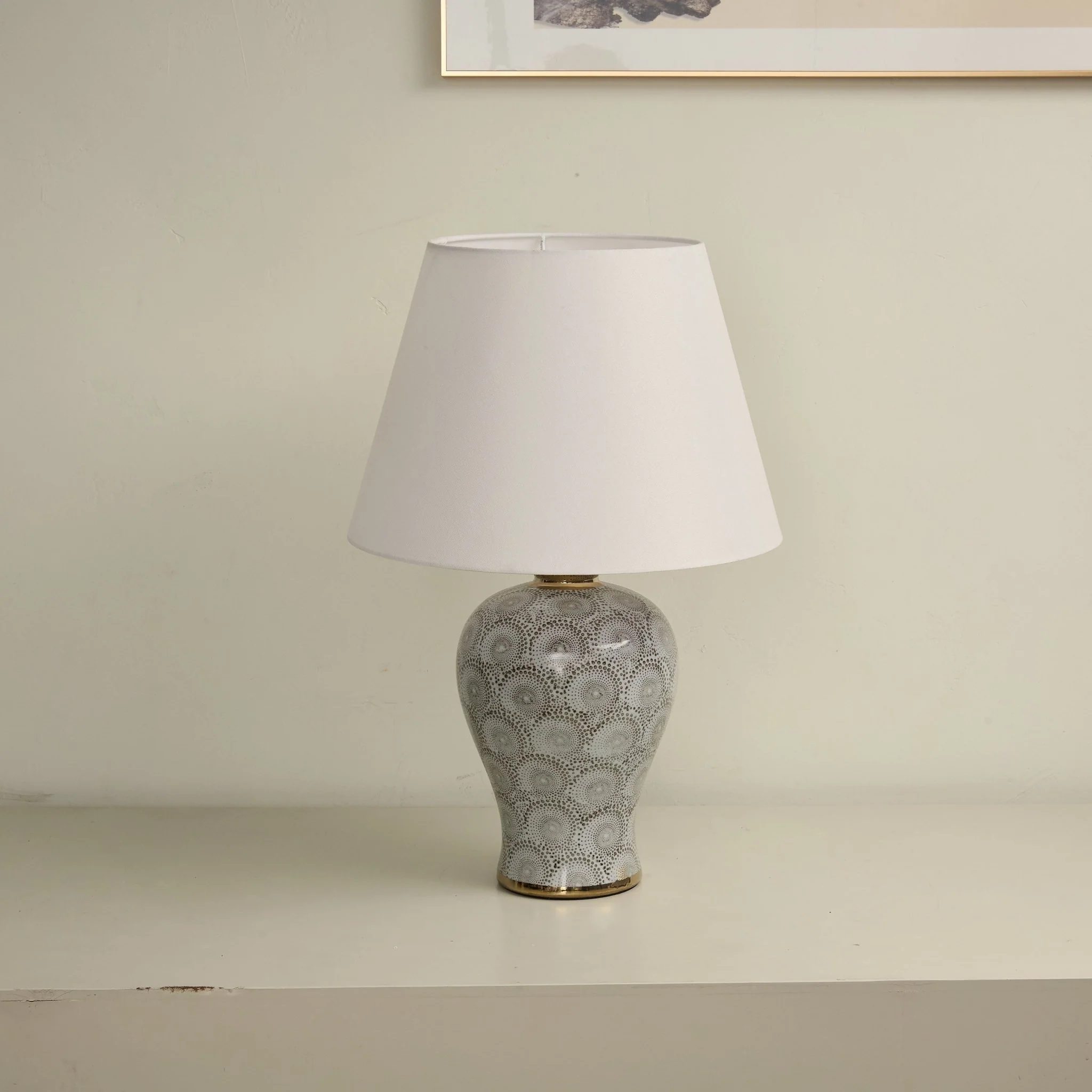Patterned Ceramic Vase Table Lamp - Image 5