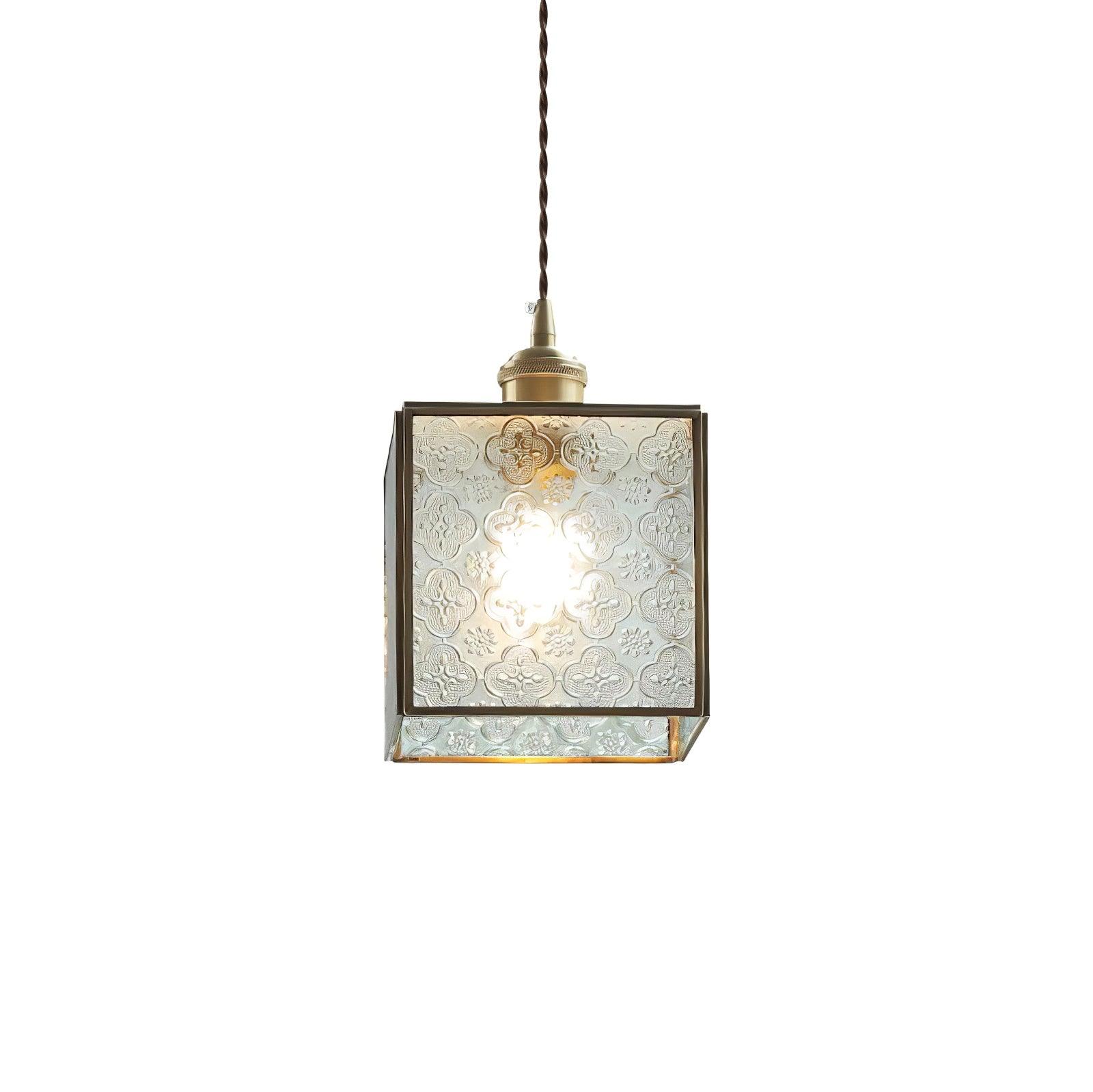 Patterned Glass Pendant Lamp - Image 11