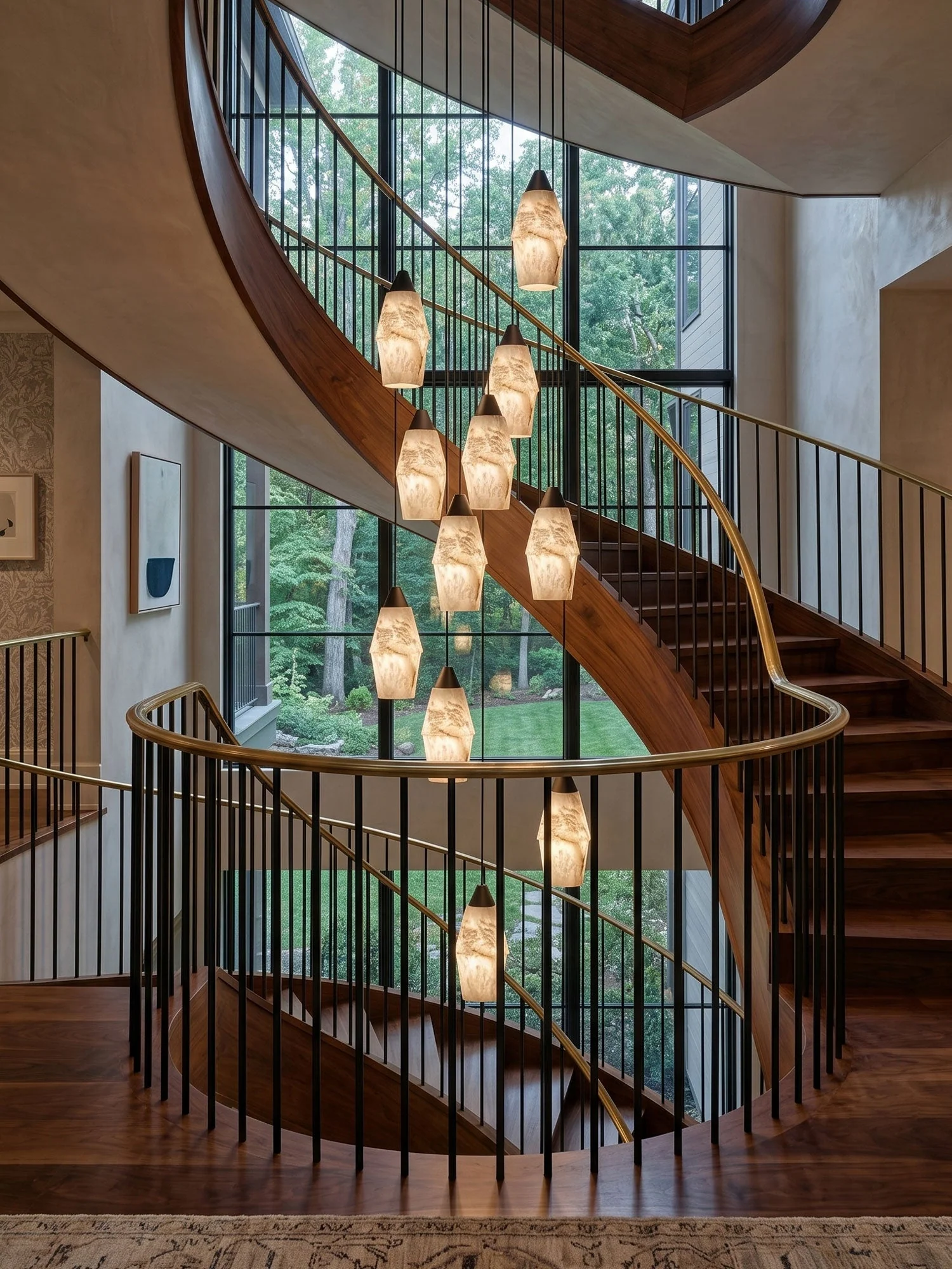 Pavilion Alabaster Cluster Chandelier - Image 4