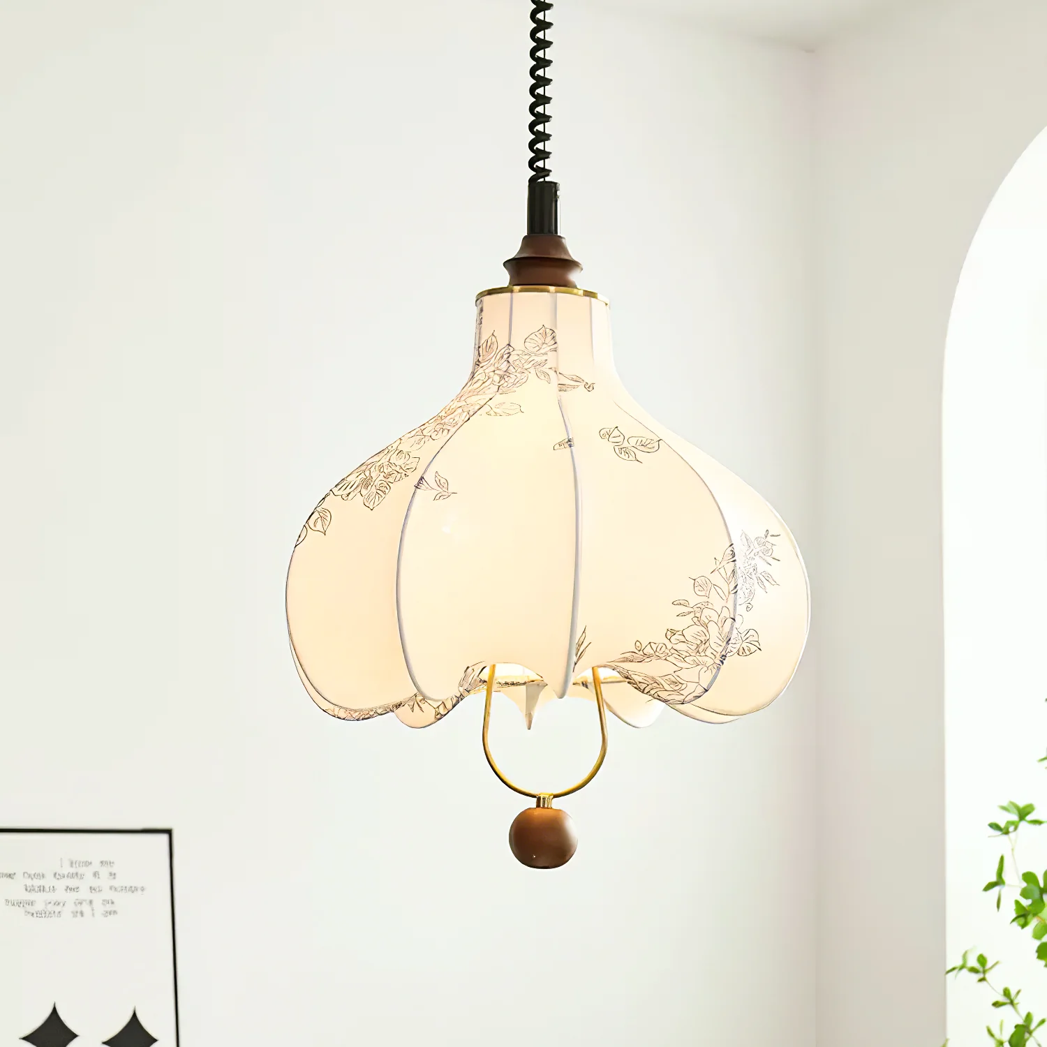 Pear Fabric Pendant Lamp - Image 3