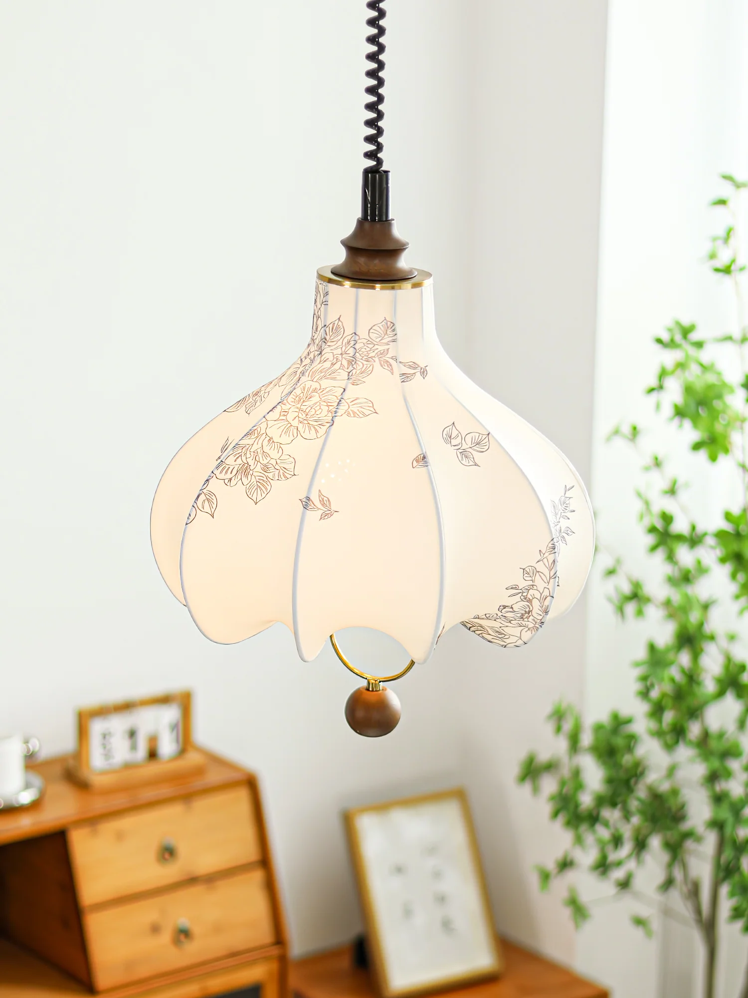 Pear Fabric Pendant Lamp - Image 4