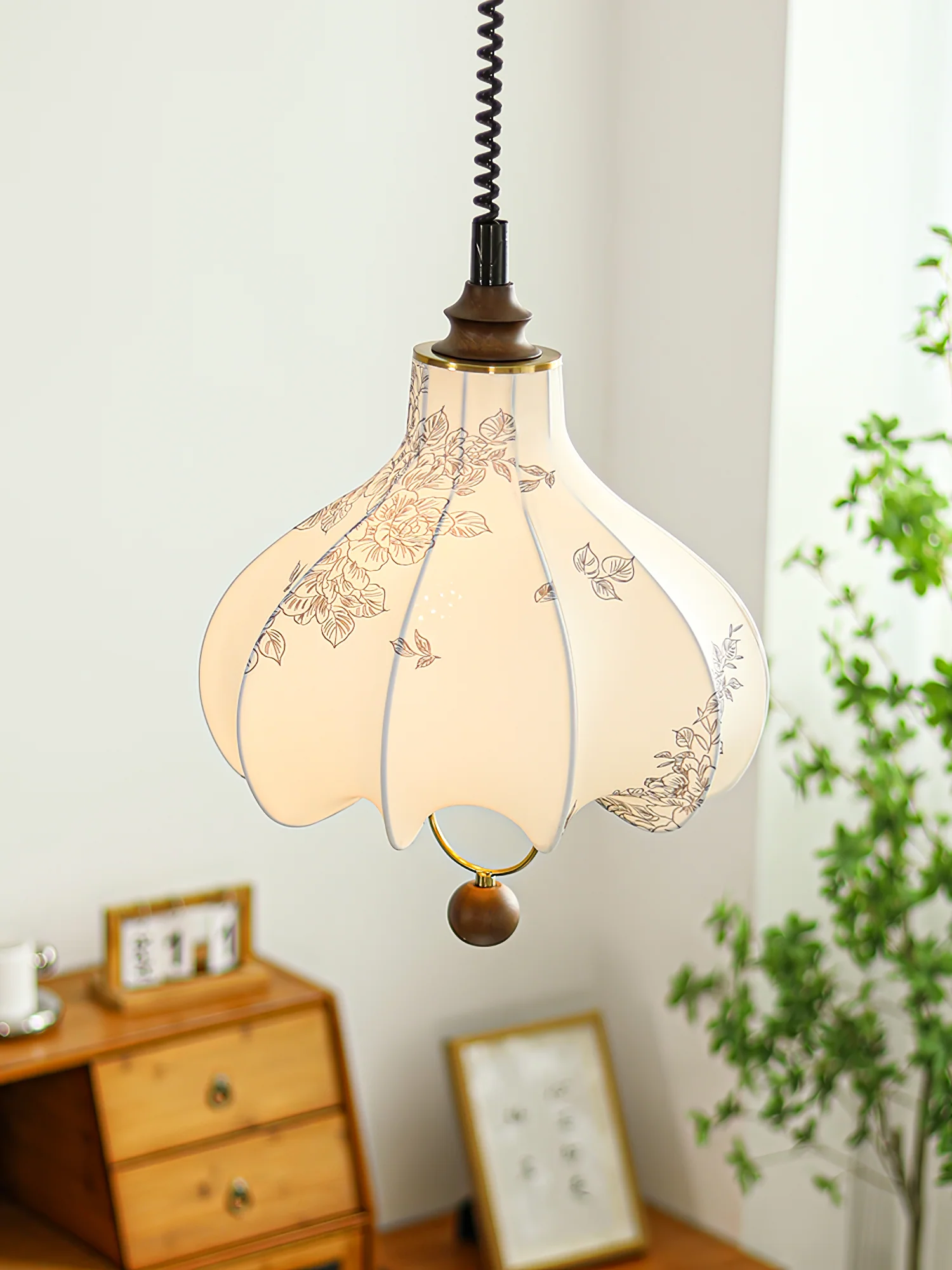 Pear Fabric Pendant Lamp - Image 5