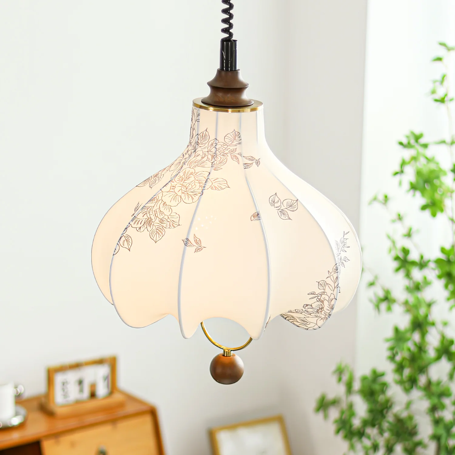 Pear Fabric Pendant Lamp - Image 8
