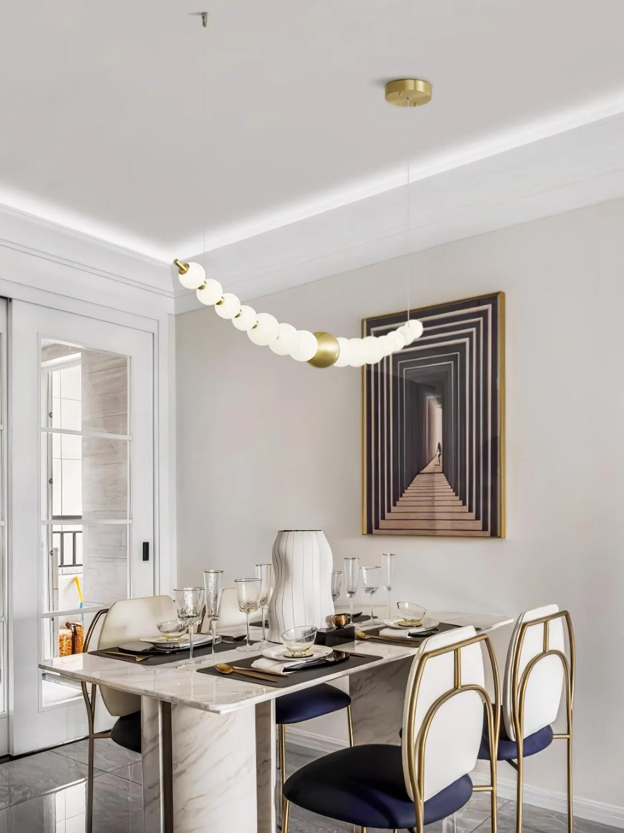 Pearl Chain Pendant Lamp - Image 13