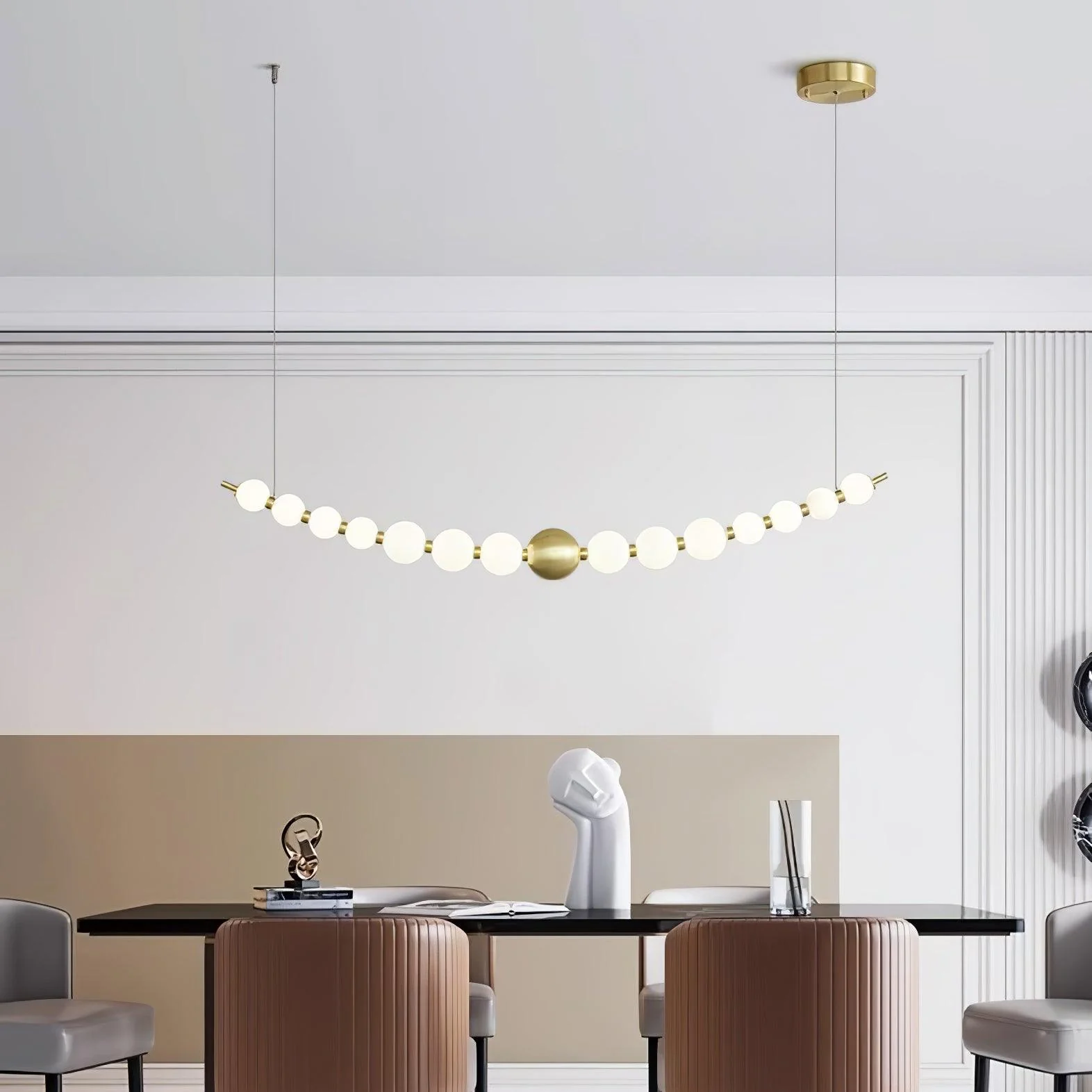 Pearl Chain Pendant Lamp - Image 4