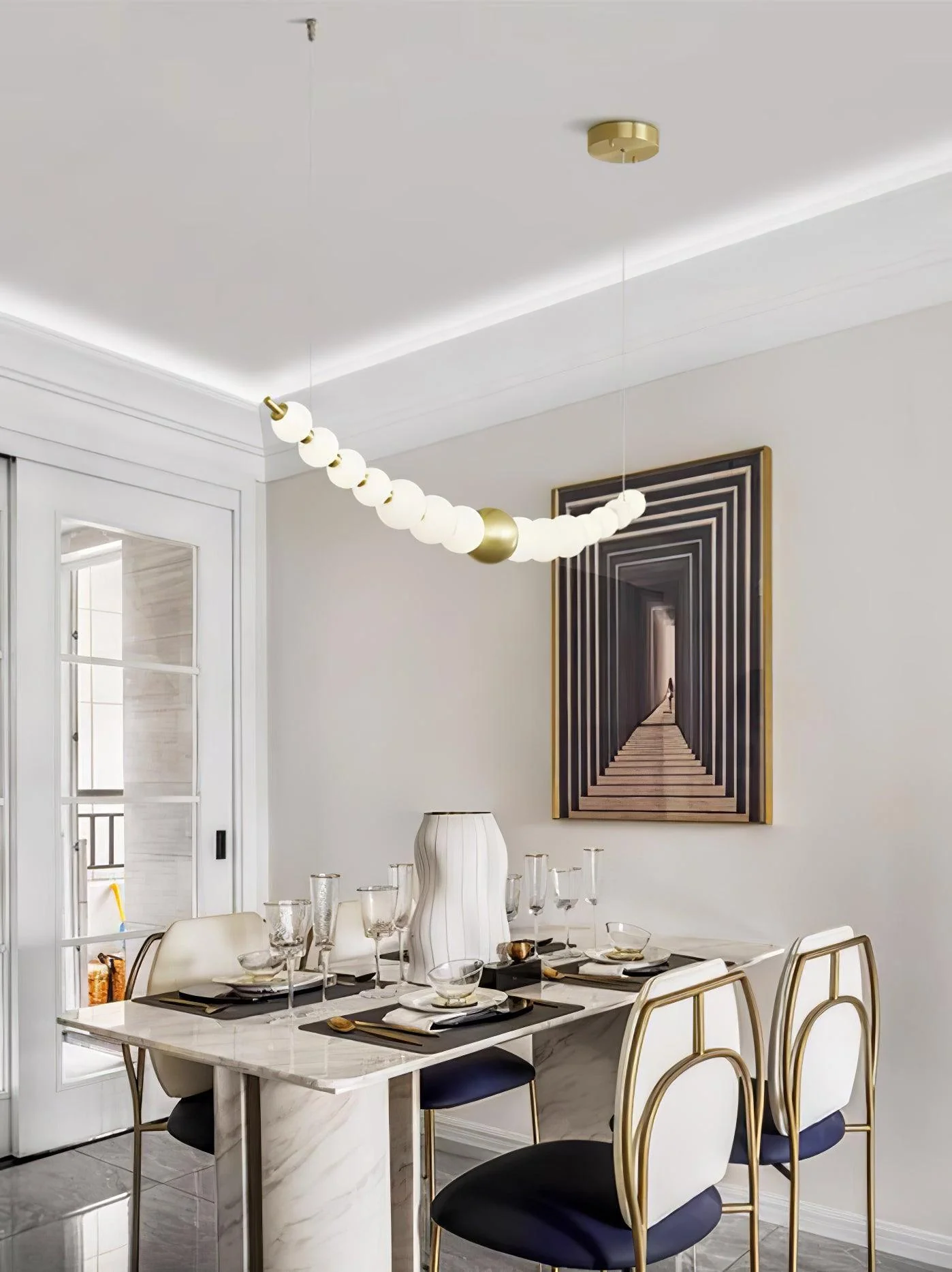 Pearl Chain Pendant Lamp - Image 9
