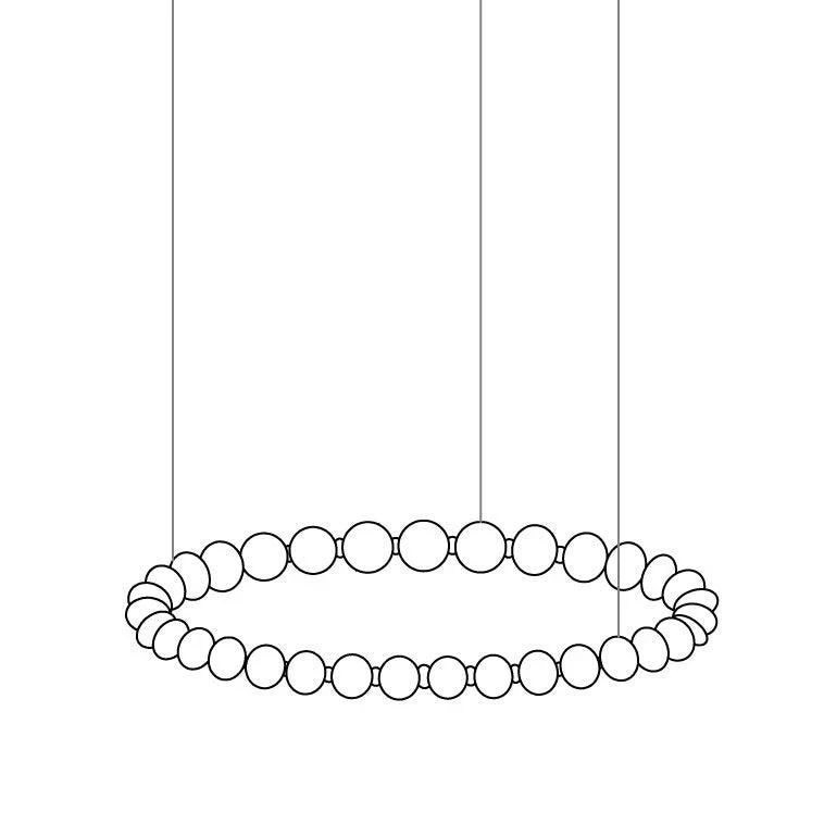 Pearl Necklace Balls Chandelier - Image 36