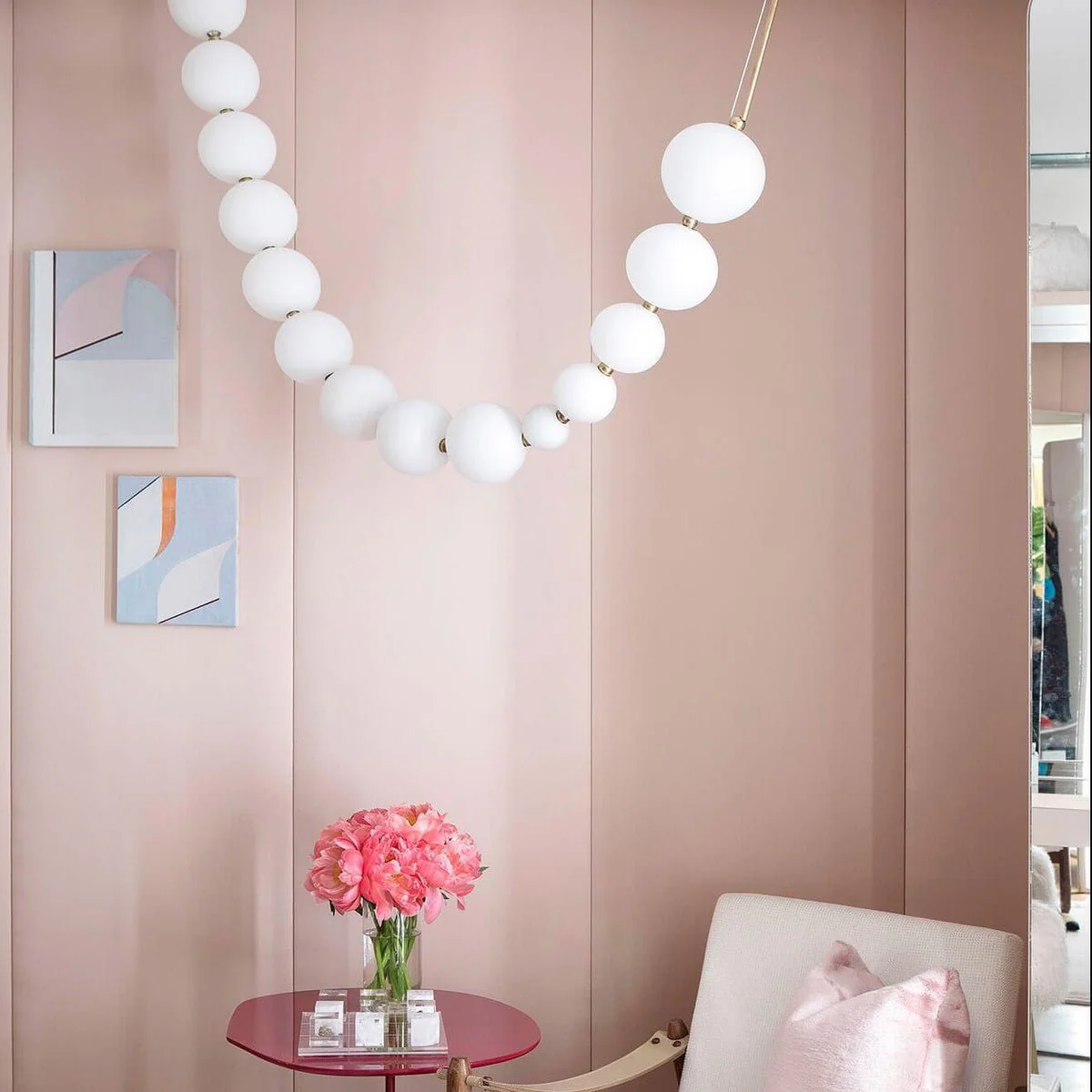 Pearl Necklace Balls Chandelier - Image 59