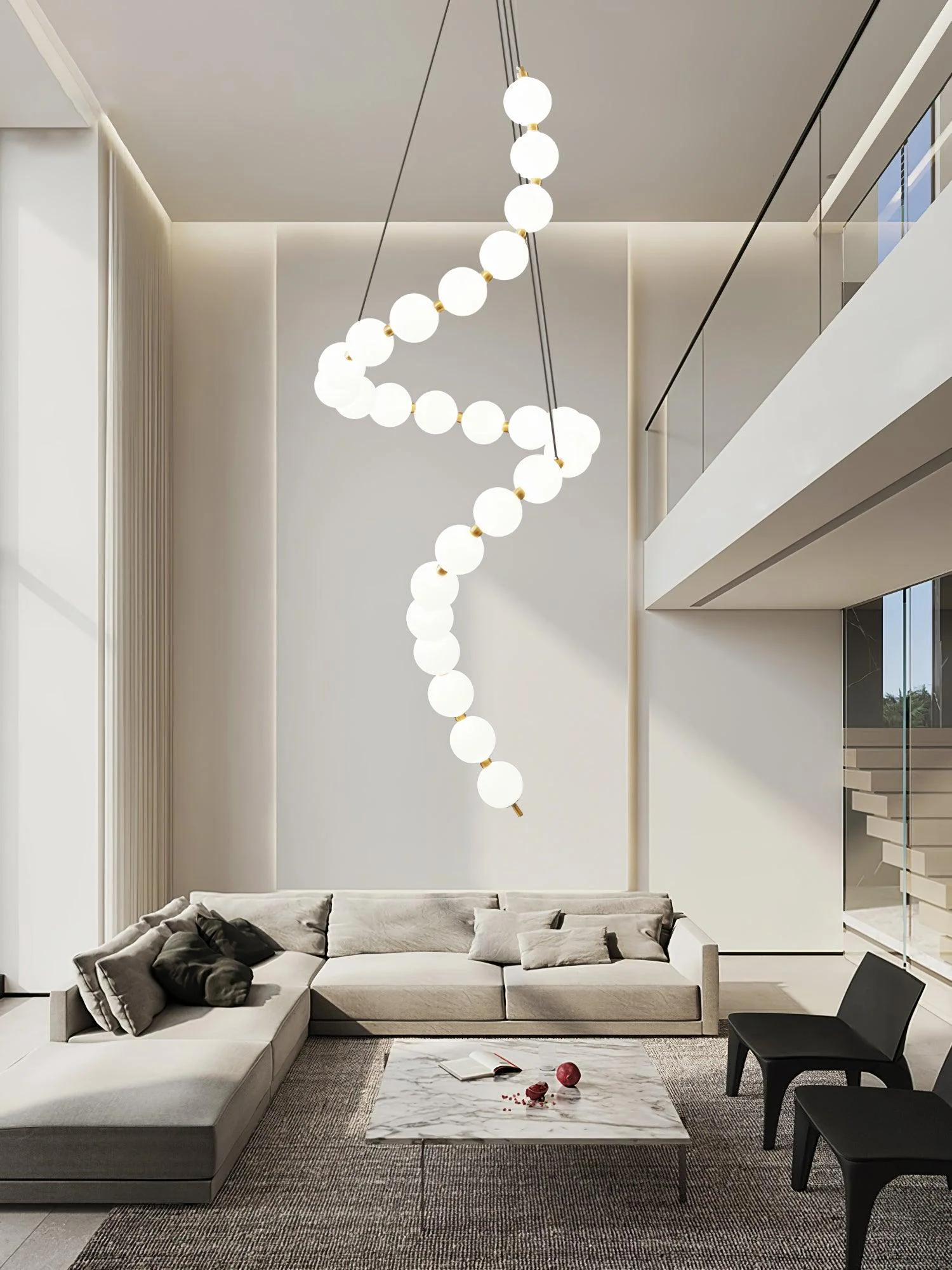 Acrylic Pearl Necklace Chandelier - Image 11