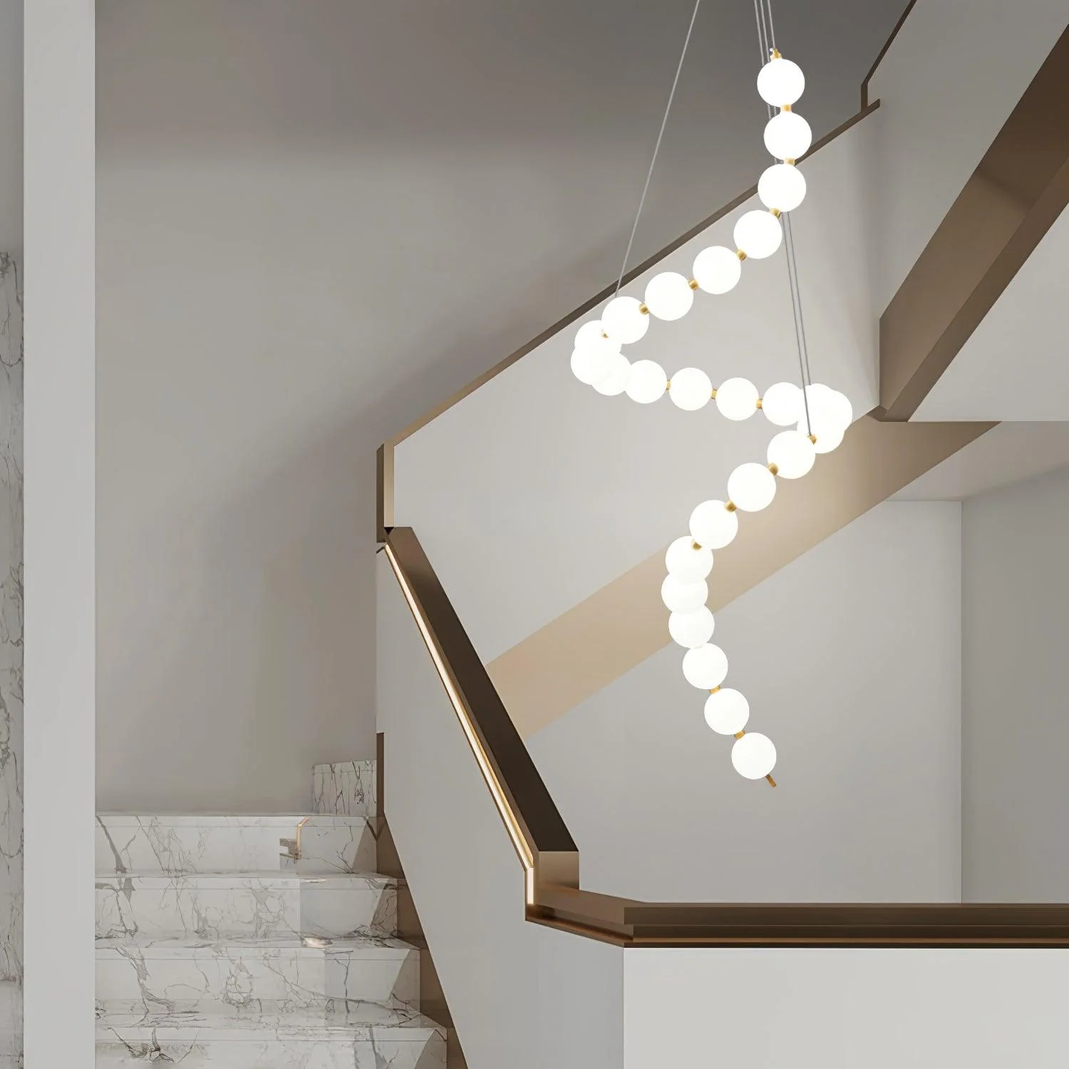 Acrylic Pearl Necklace Chandelier - Image 12