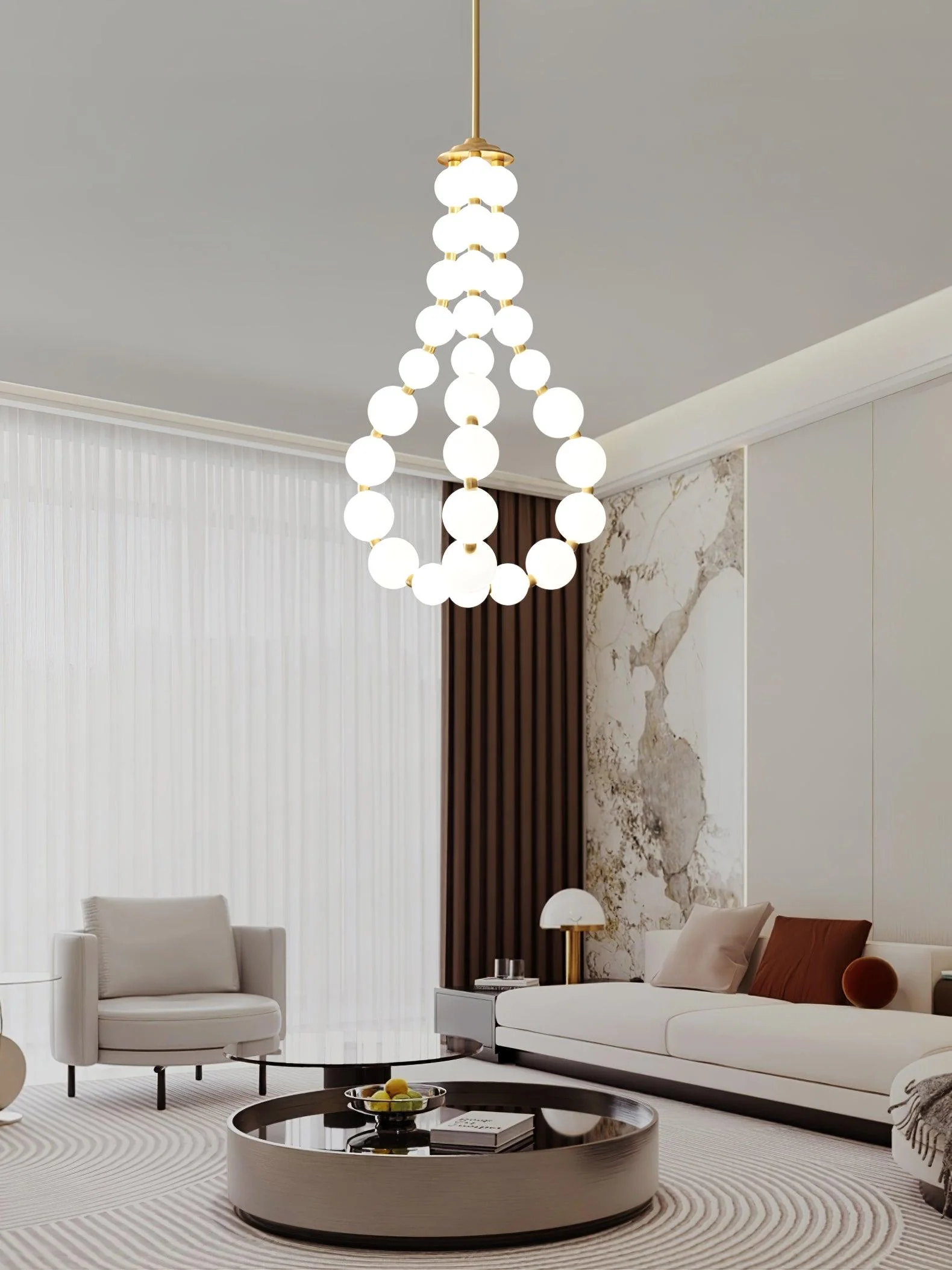 Acrylic Pearl Necklace Chandelier - Image 22