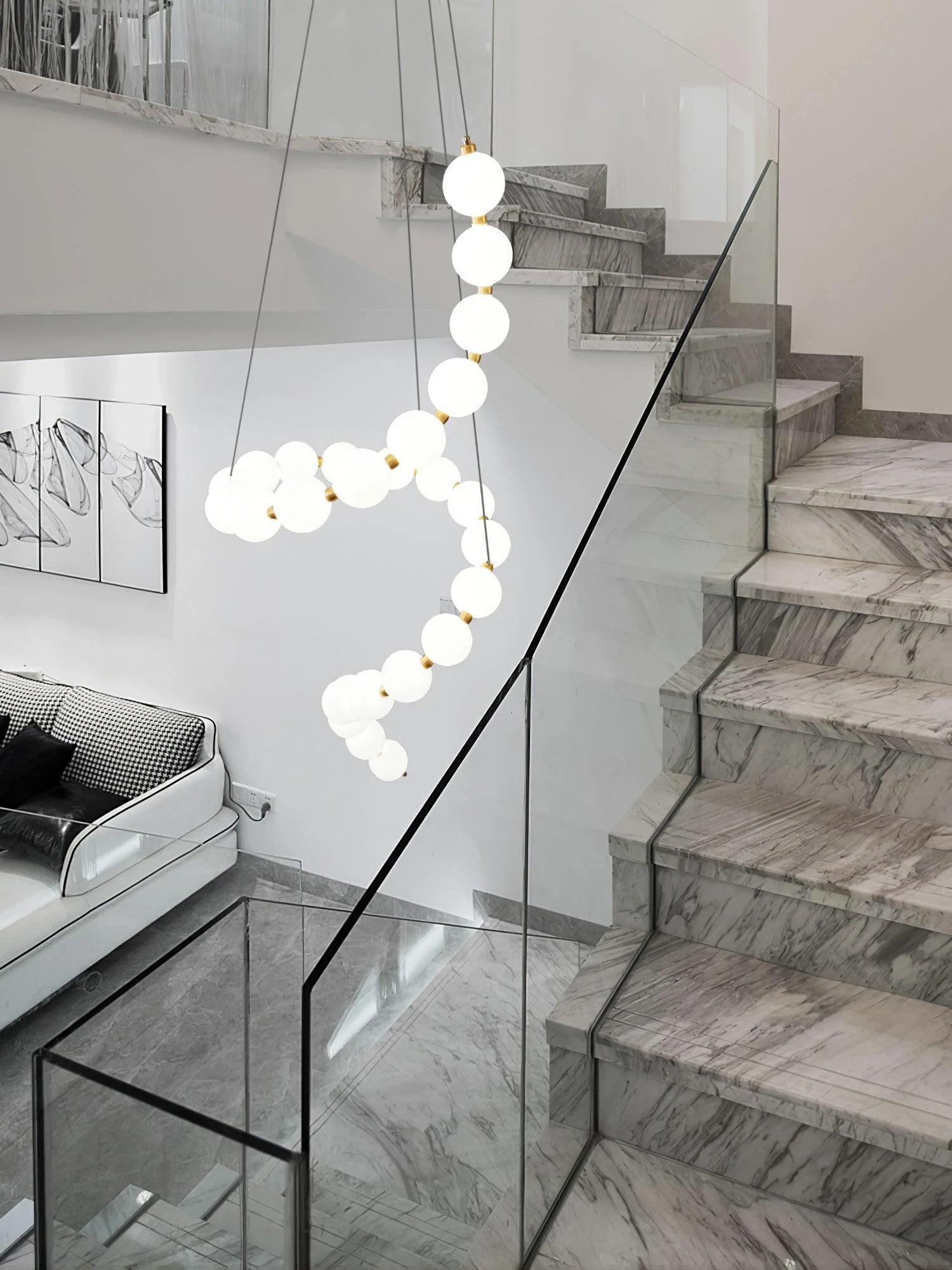 Acrylic Pearl Necklace Chandelier - Image 27