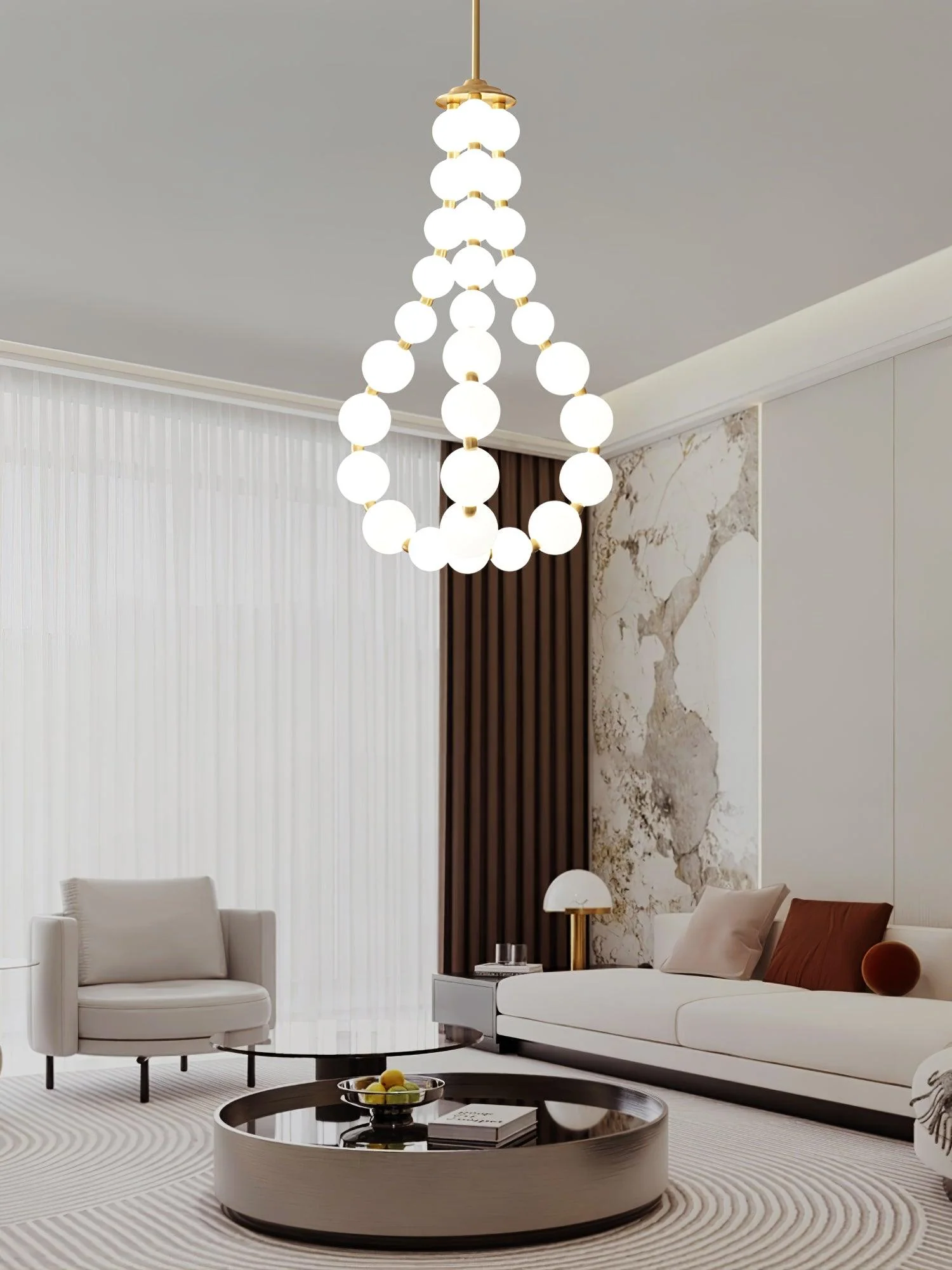 Acrylic Pearl Necklace Chandelier - Image 30