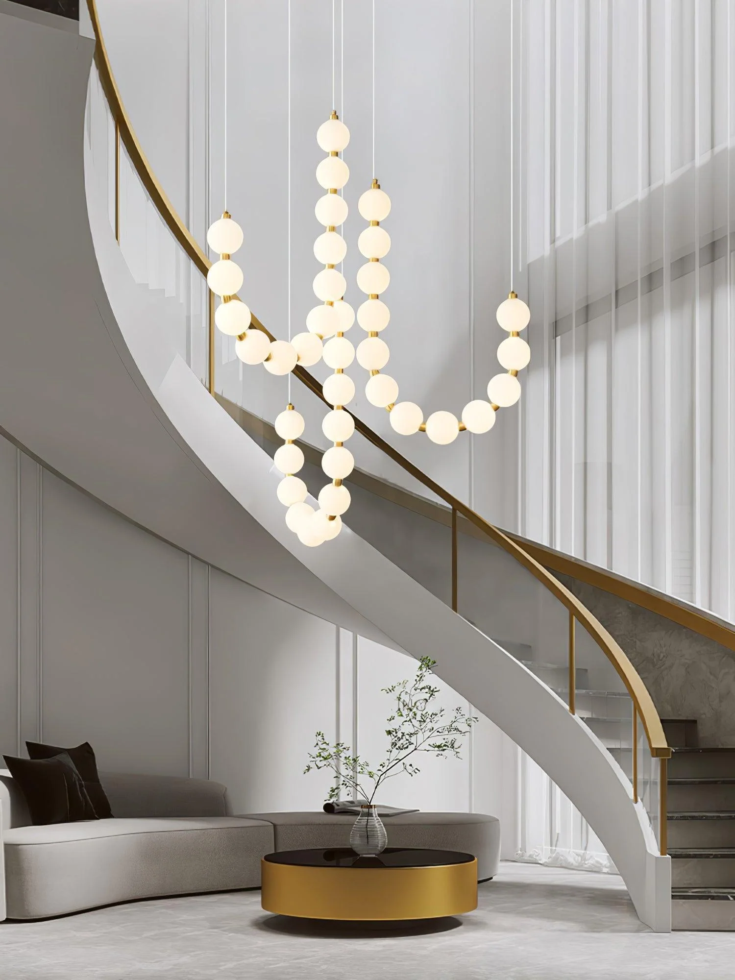 Acrylic Pearl Necklace Chandelier - Image 34