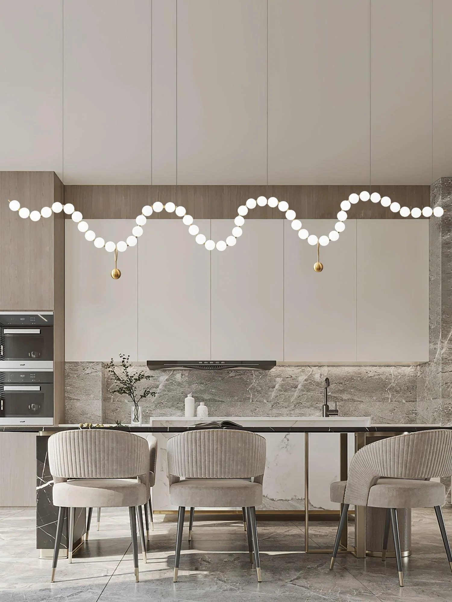Acrylic Pearl Necklace Chandelier - Image 35