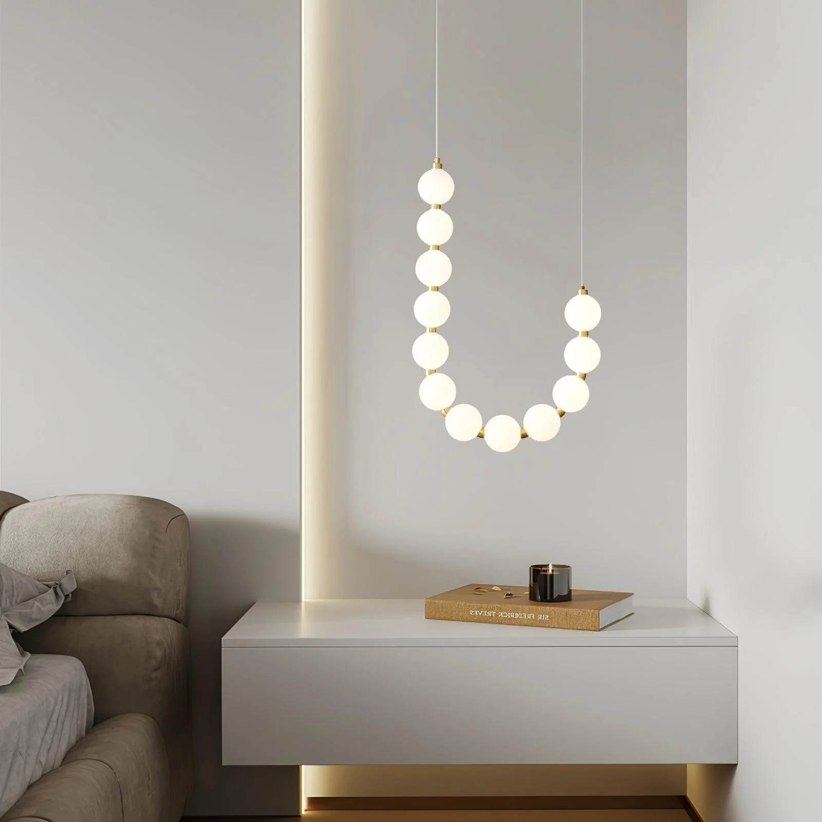 Acrylic Pearl Necklace Chandelier - Image 41