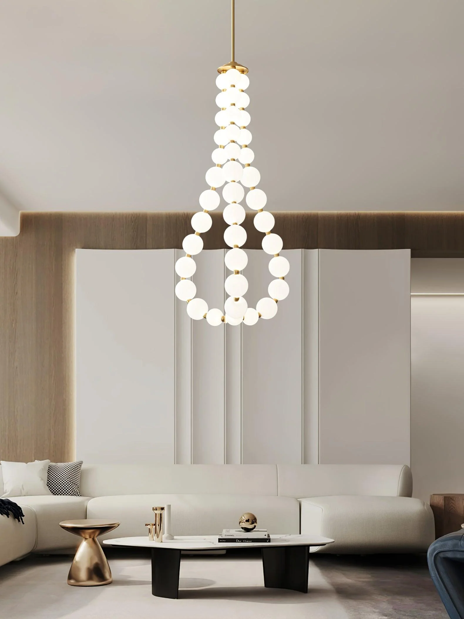 Acrylic Pearl Necklace Chandelier - Image 8