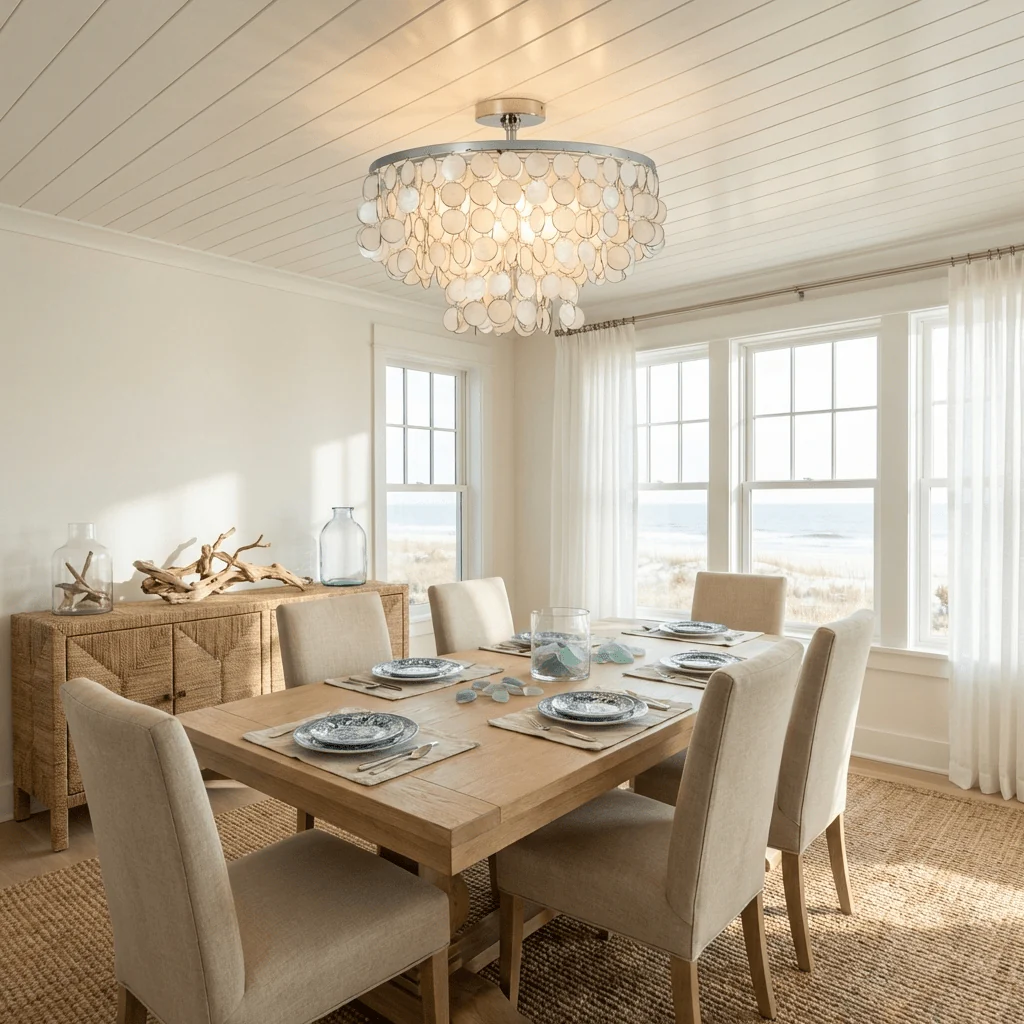 Pearl Shell Ceiling Lamp - Image 2