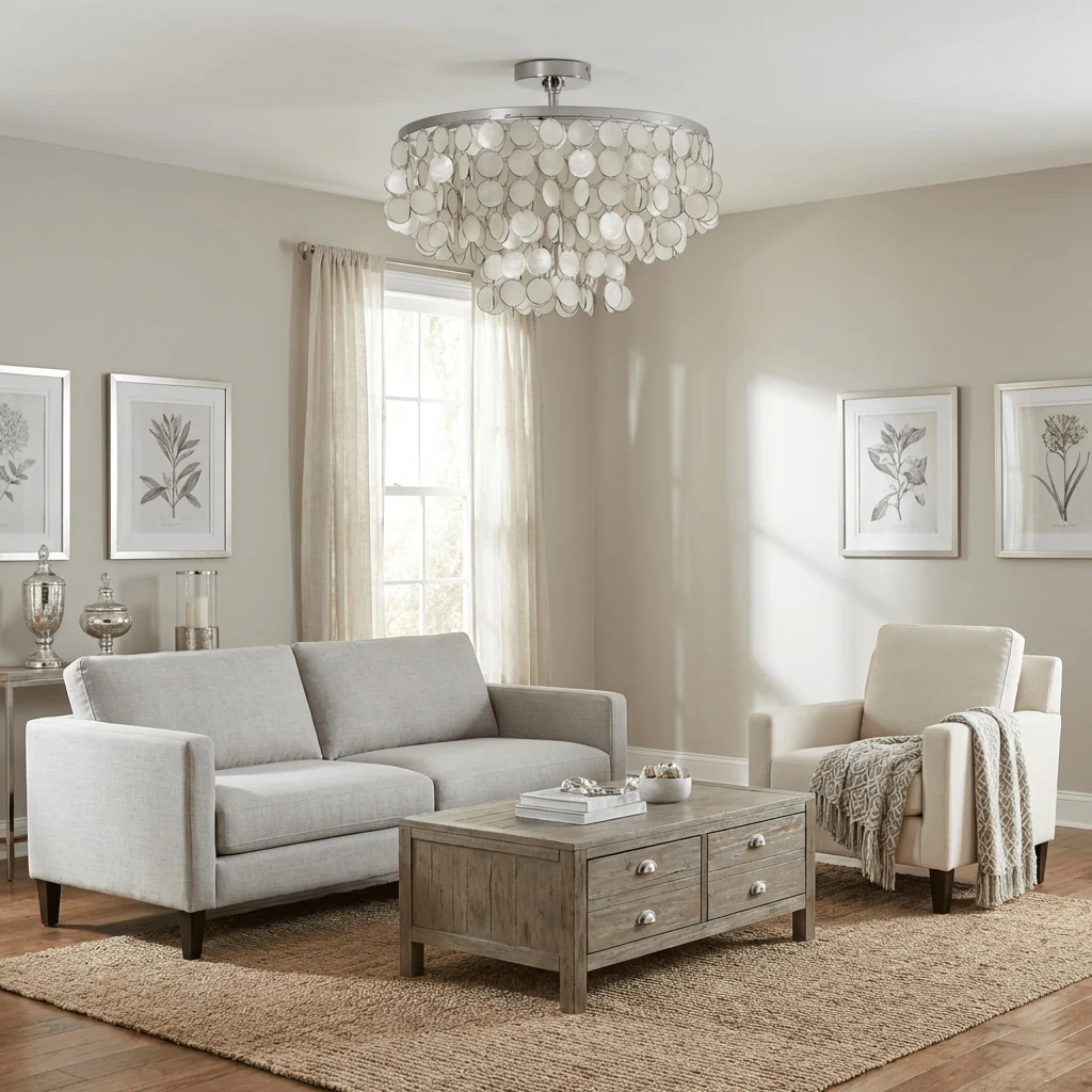 Pearl Shell Ceiling Lamp - Image 3