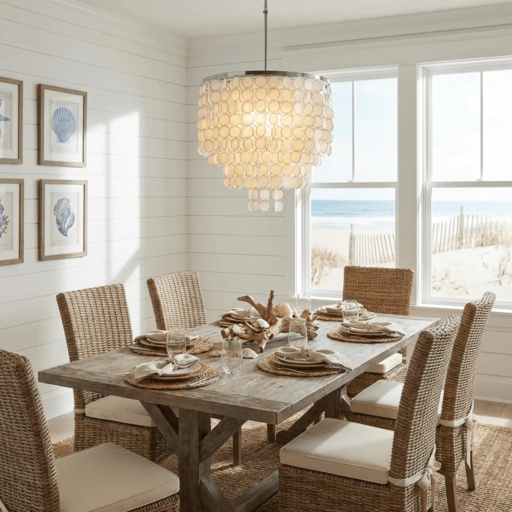 Pearl Shell Chandelier - Image 2