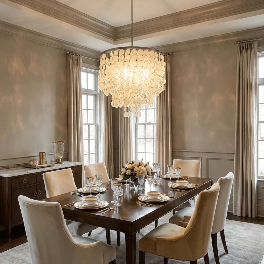 Pearl Shell Chandelier - Image 6