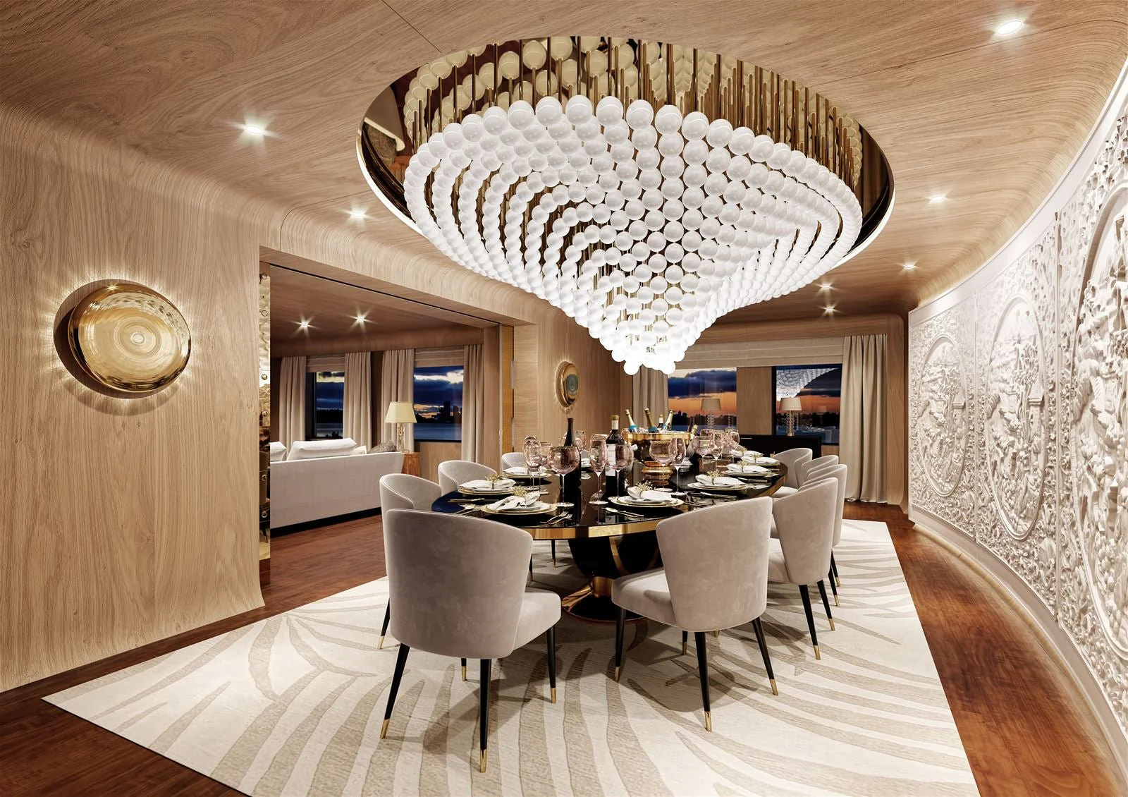 Pearl Wave Chandelier - Image 8