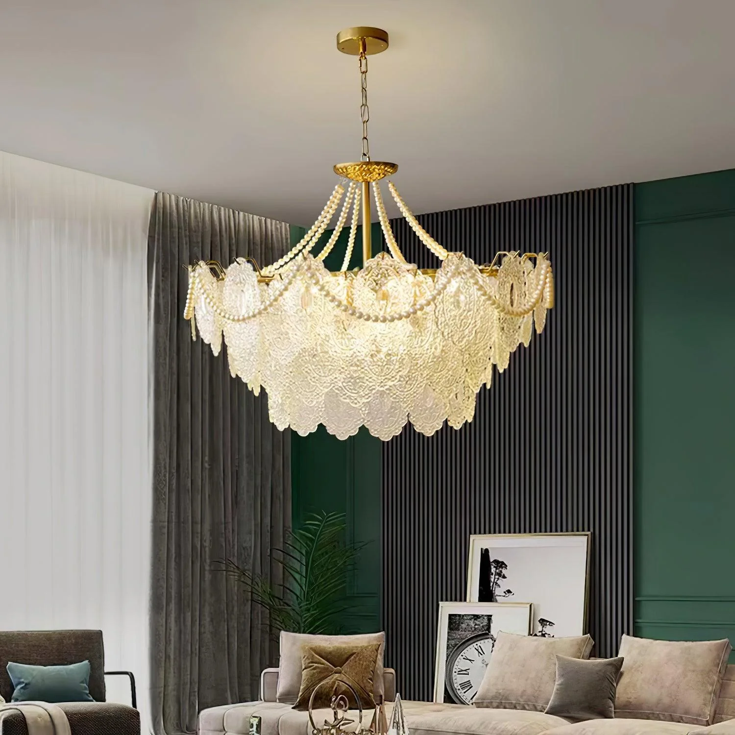 Pearls Glass Chandelier - Image 13