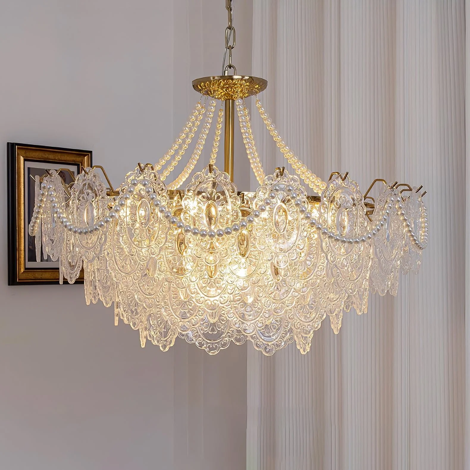 Pearls Glass Chandelier - Image 27