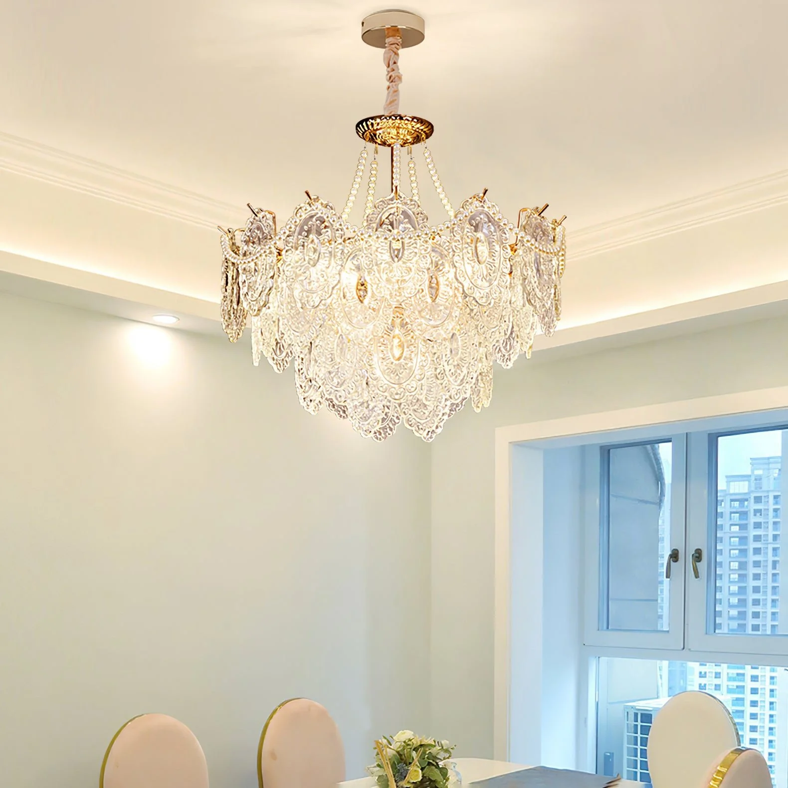 Pearls Glass Chandelier - Image 32