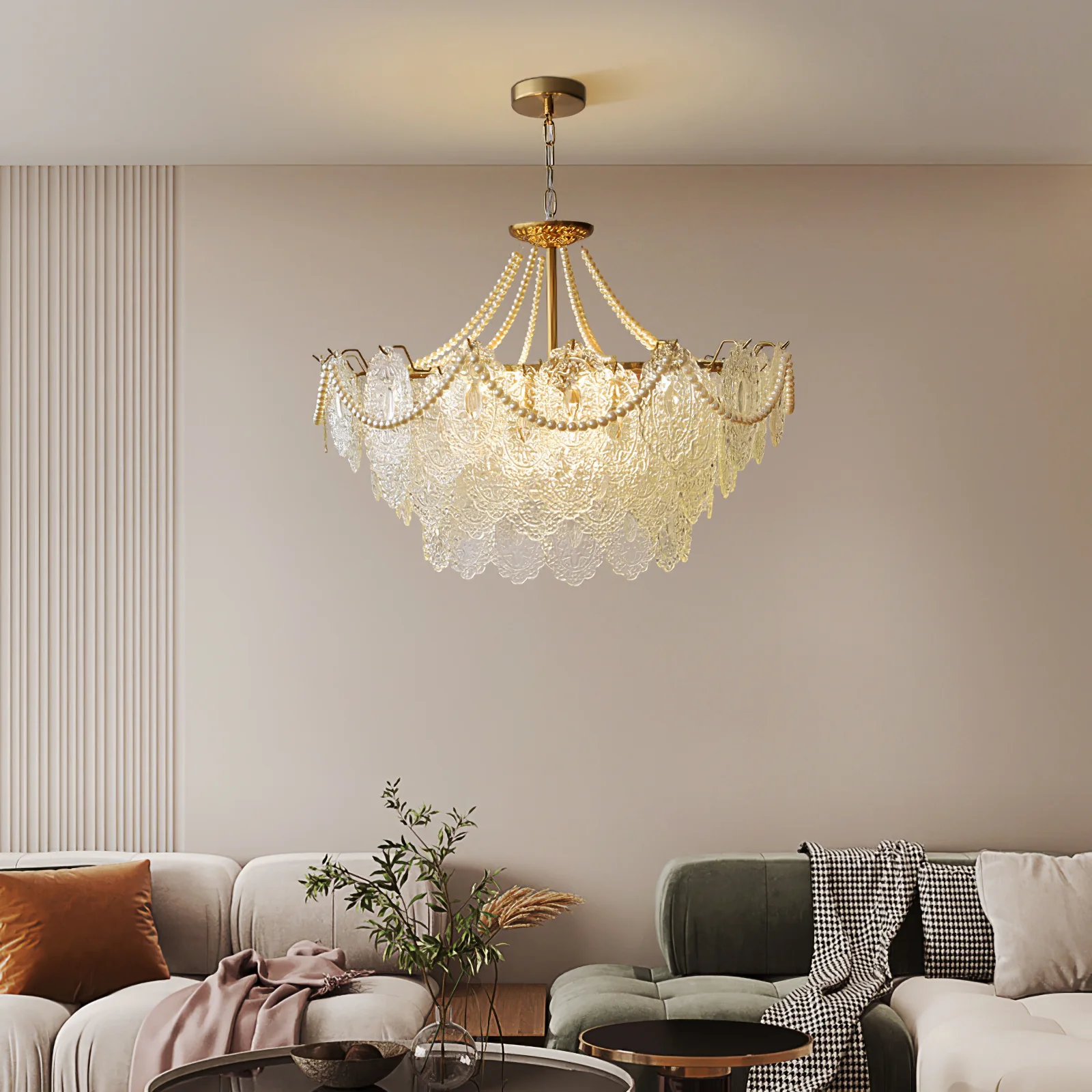 Pearls Glass Chandelier - Image 6