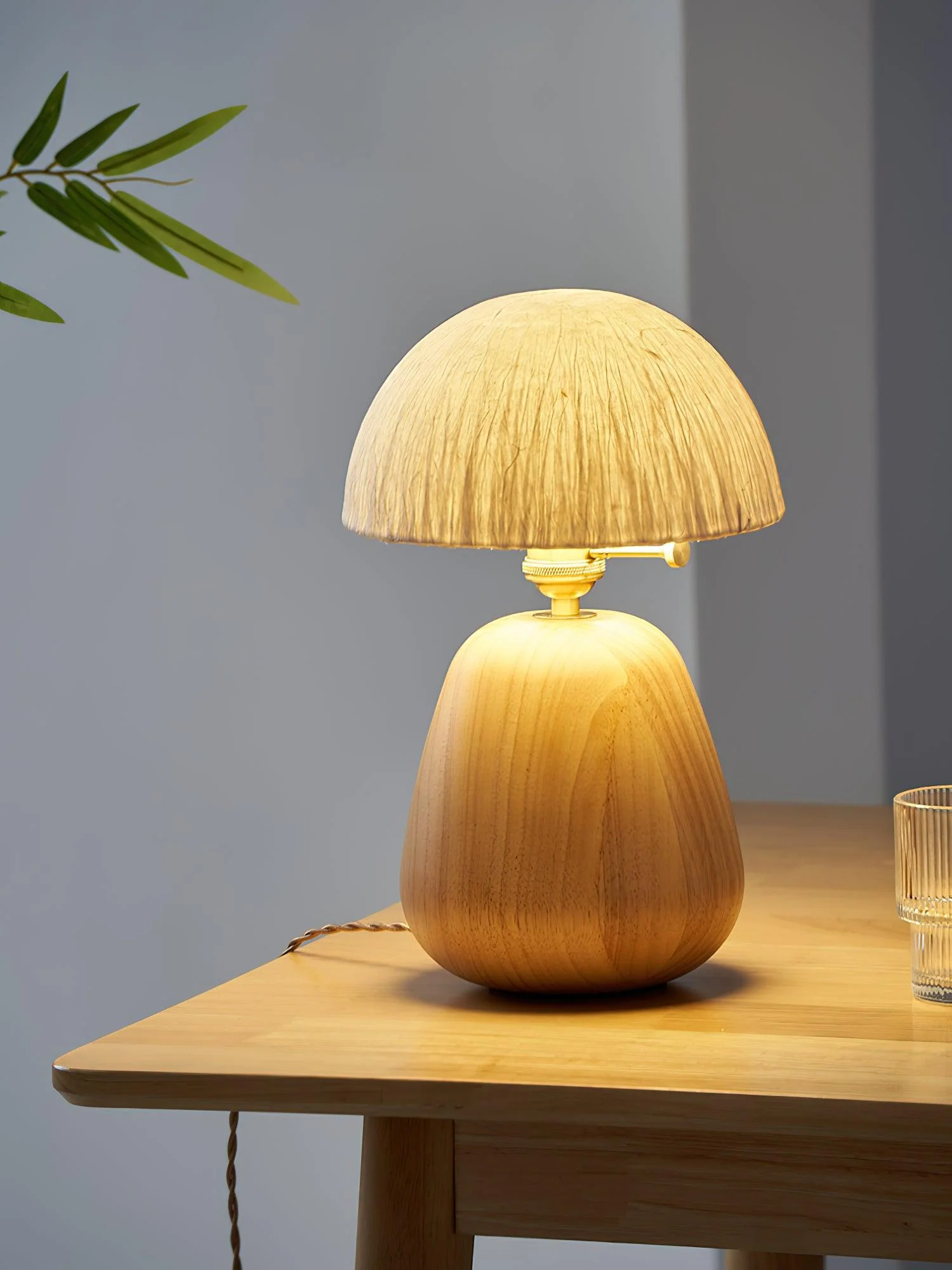 Percy Oak Table Lamp - Image 2