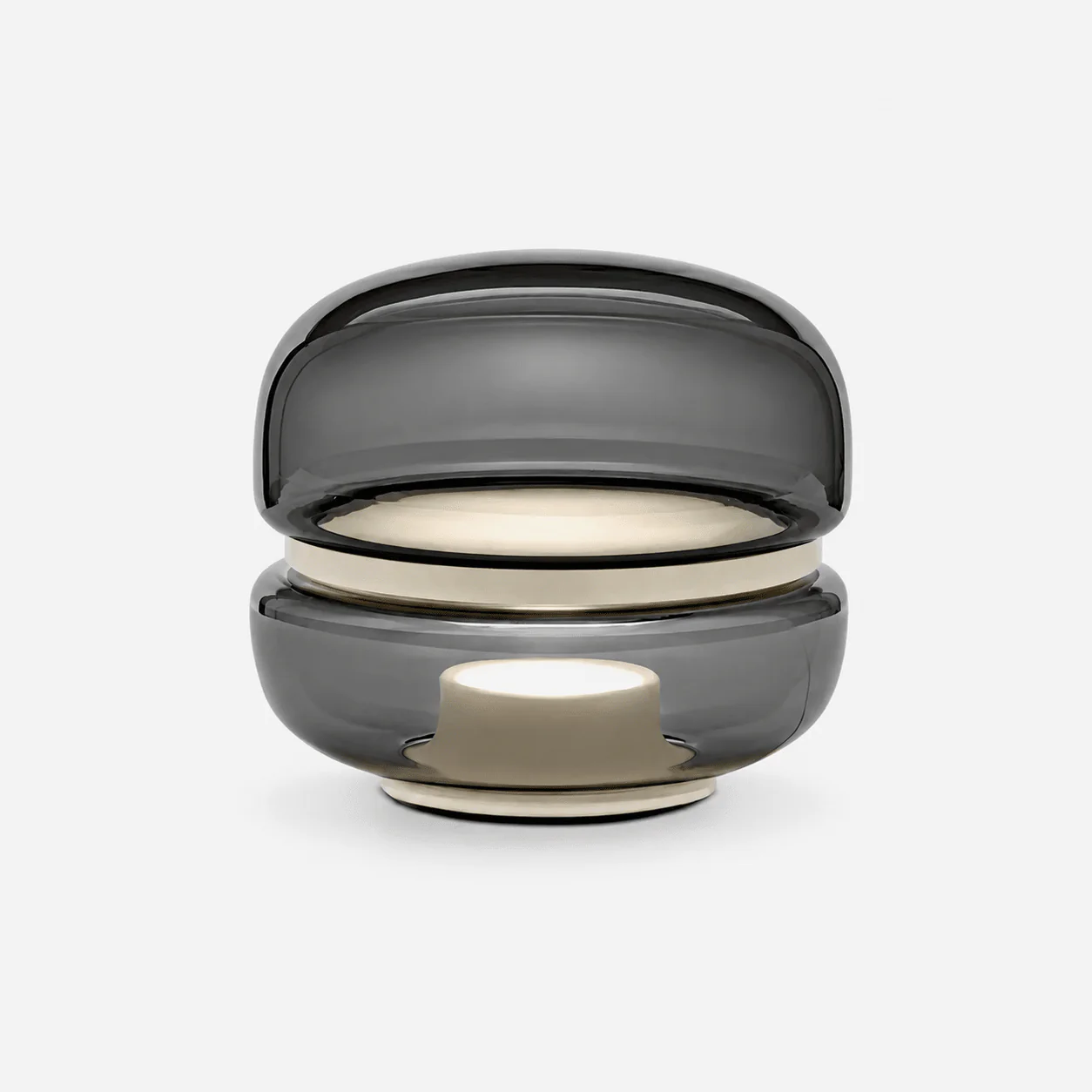 Perla Smoke Glass Table Lamp