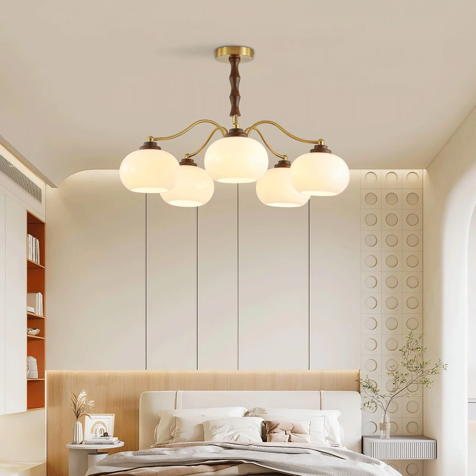 Persimmon Glass Globe Chandelier - Image 13