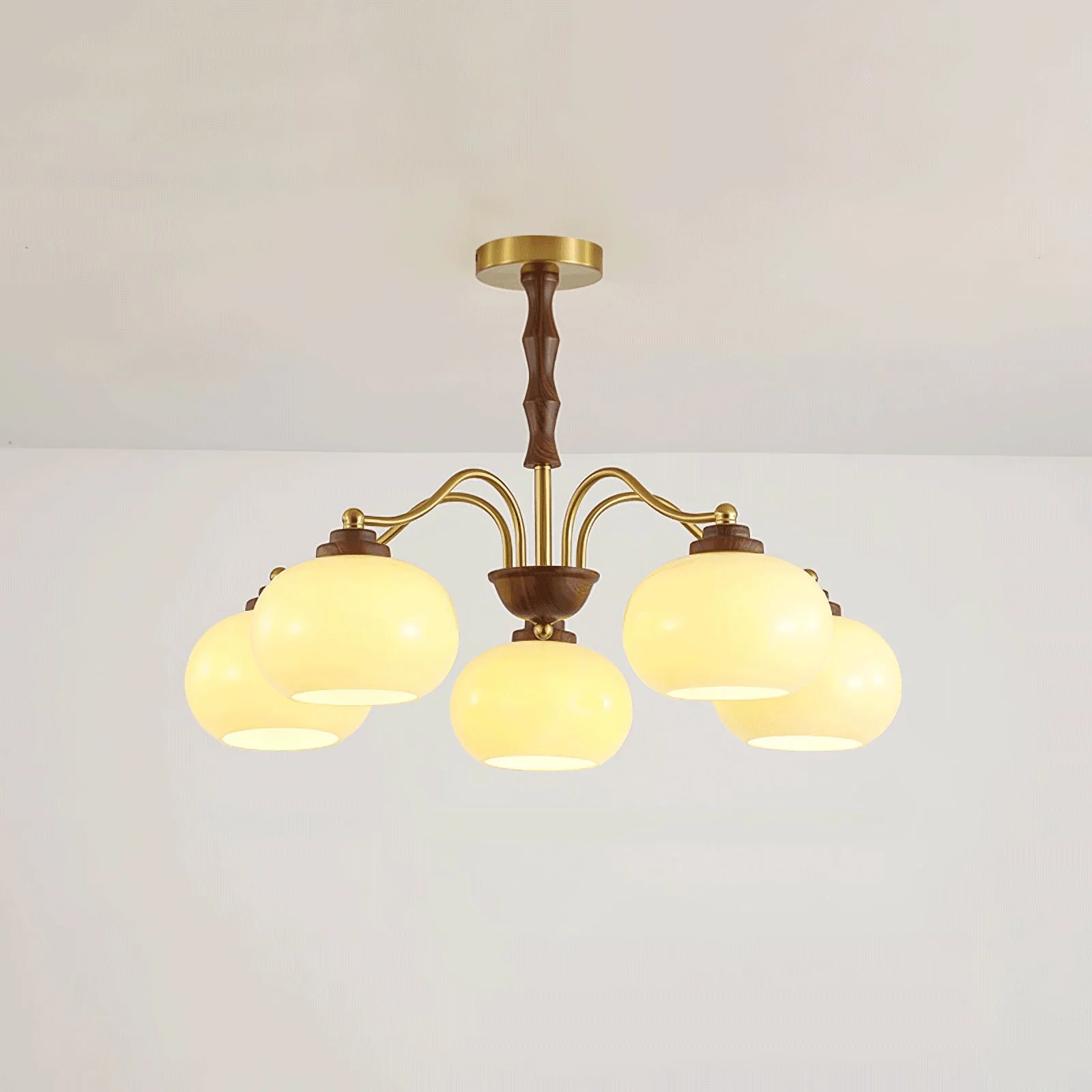 Persimmon Glass Globe Chandelier - Image 17