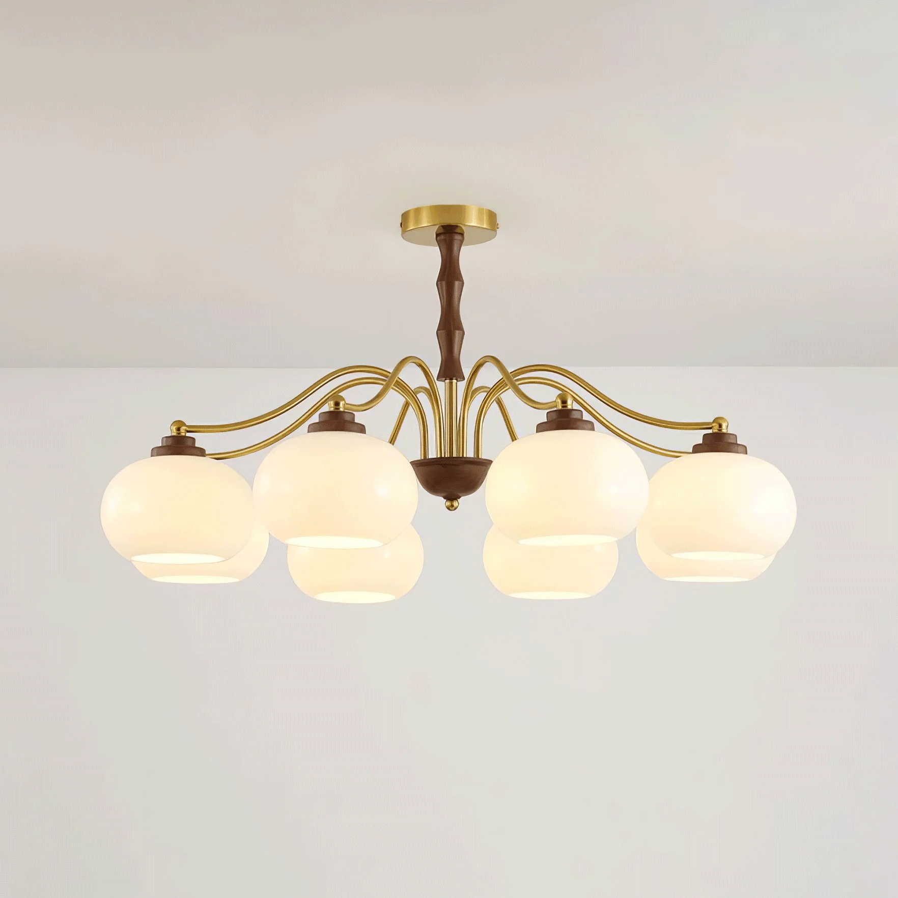 Persimmon Glass Globe Chandelier - Image 21