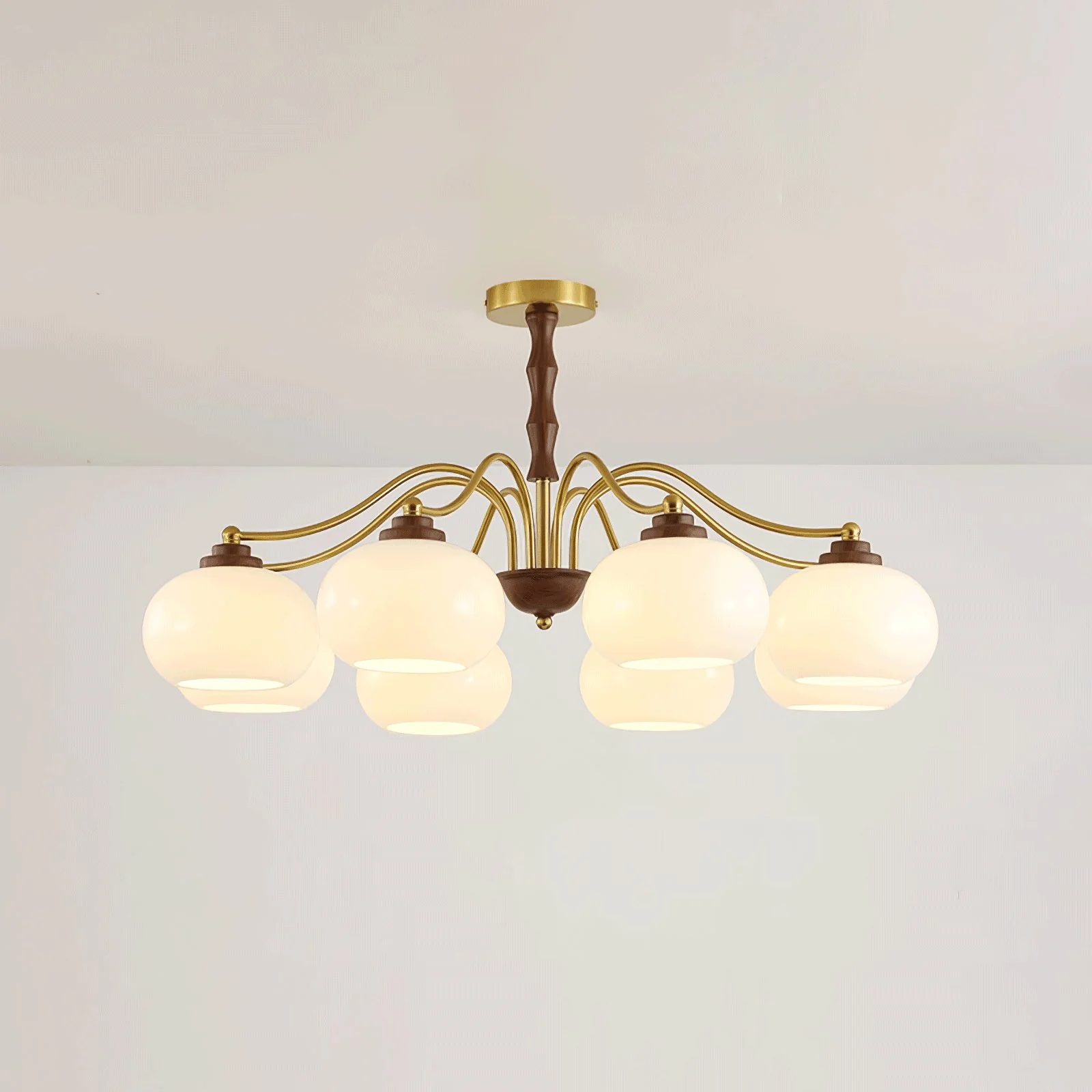 Persimmon Glass Globe Chandelier - Image 8