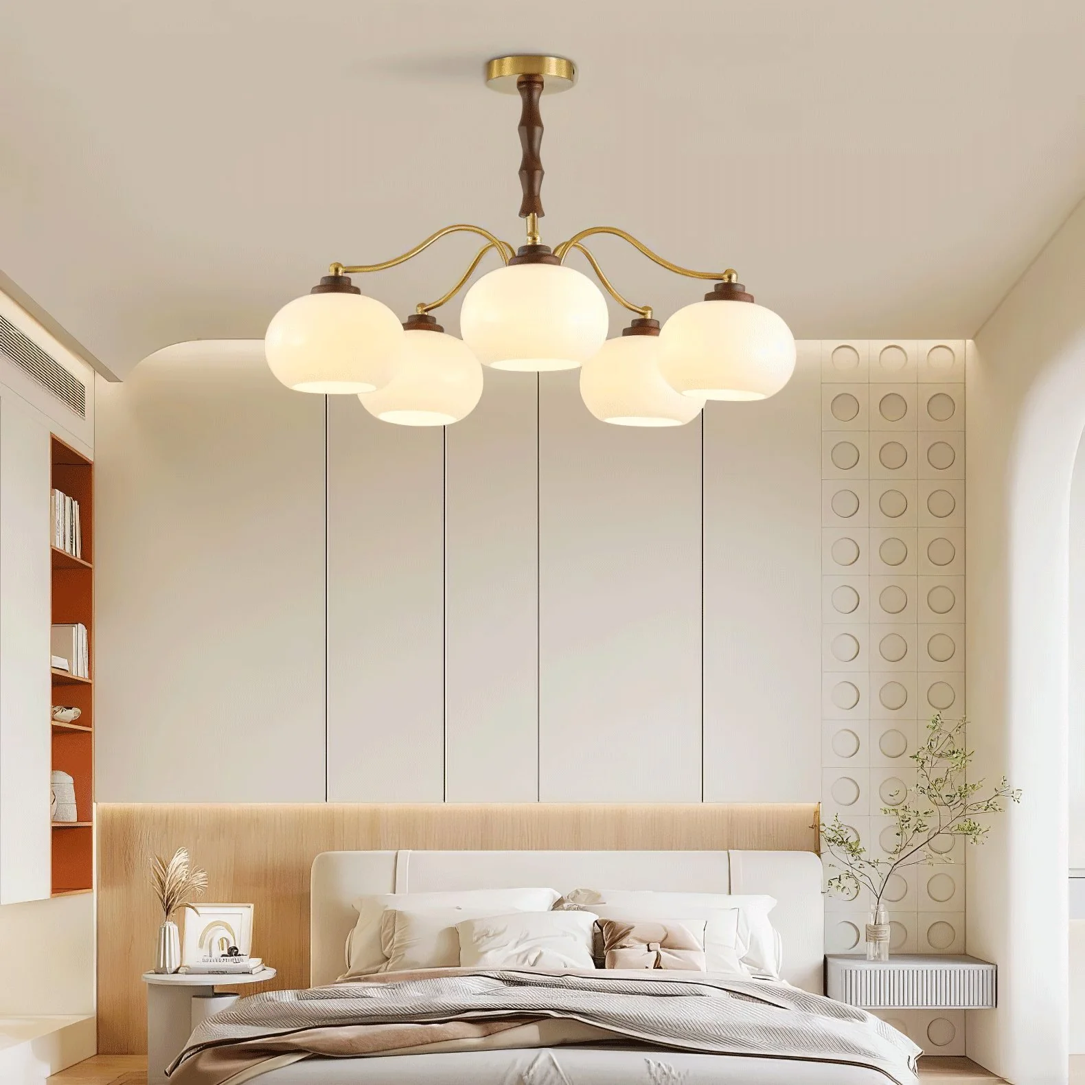 Persimmon Glass Globe Chandelier - Image 9