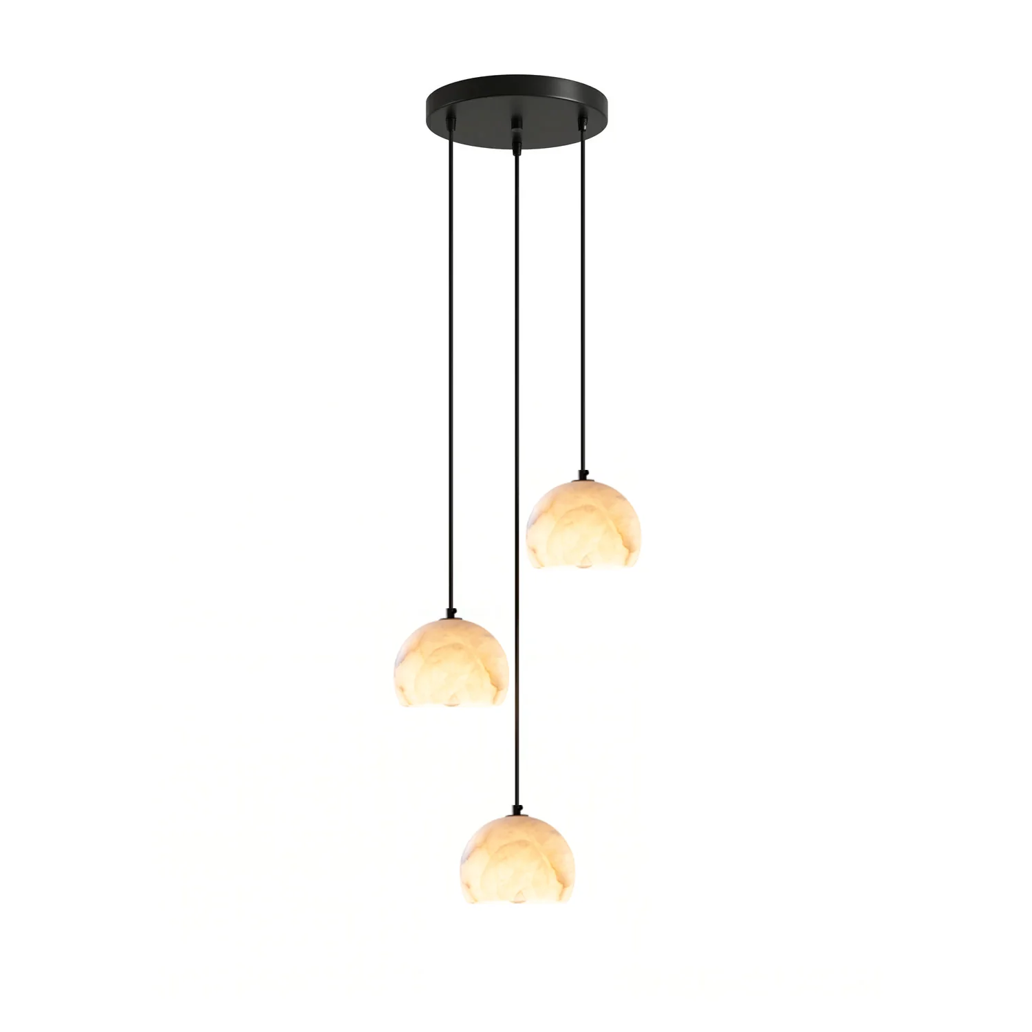 Petal Alabaster Dome Staircase Chandelier - Image 15