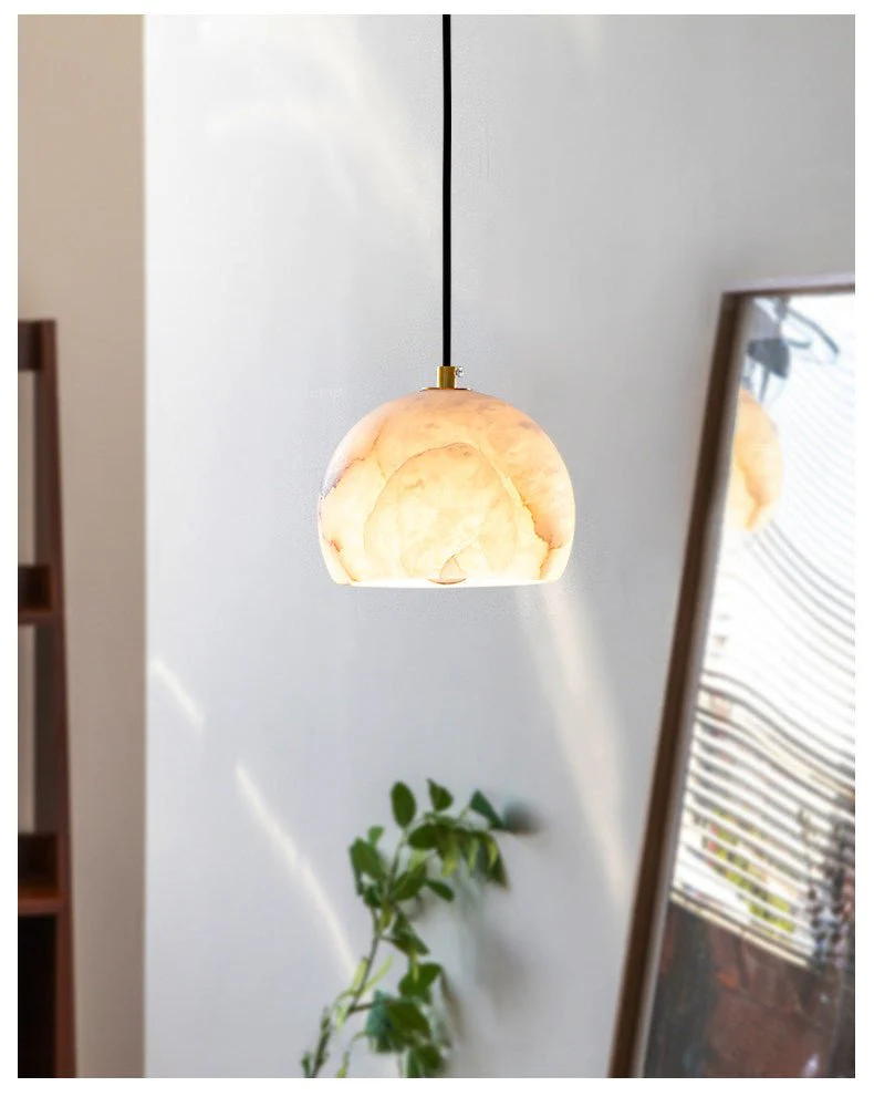 Petal Alabaster Dome Staircase Chandelier - Image 19