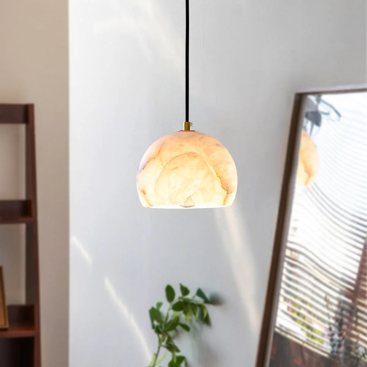 Petal Alabaster Dome Staircase Chandelier - Image 20