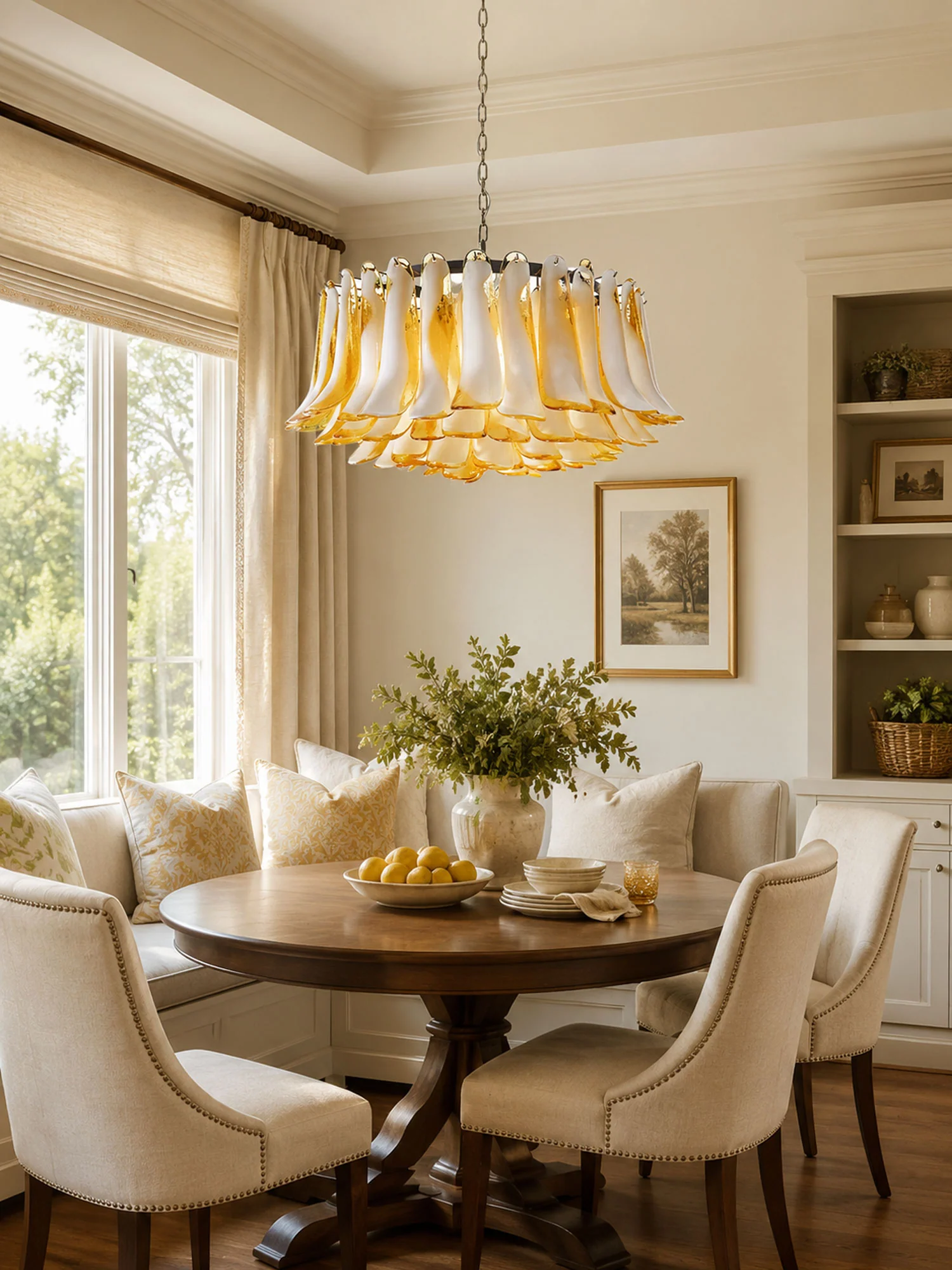 Petal Amber Murano Glass Chandelier - Image 5