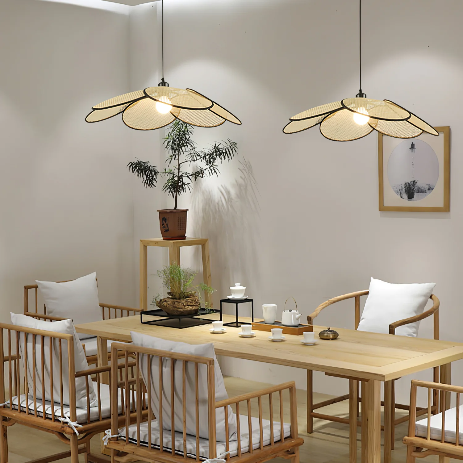 Petals Rattan Pendant Lamp - Image 16
