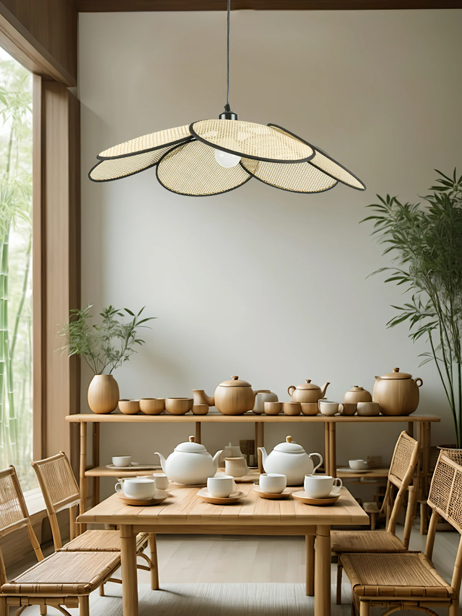Petals Rattan Pendant Lamp - Image 19