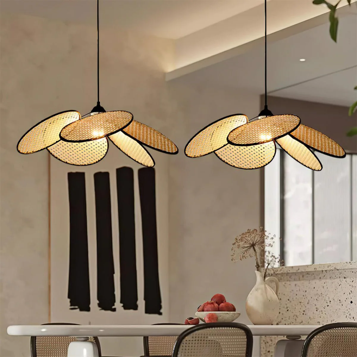Petals Rattan Pendant Lamp - Image 7