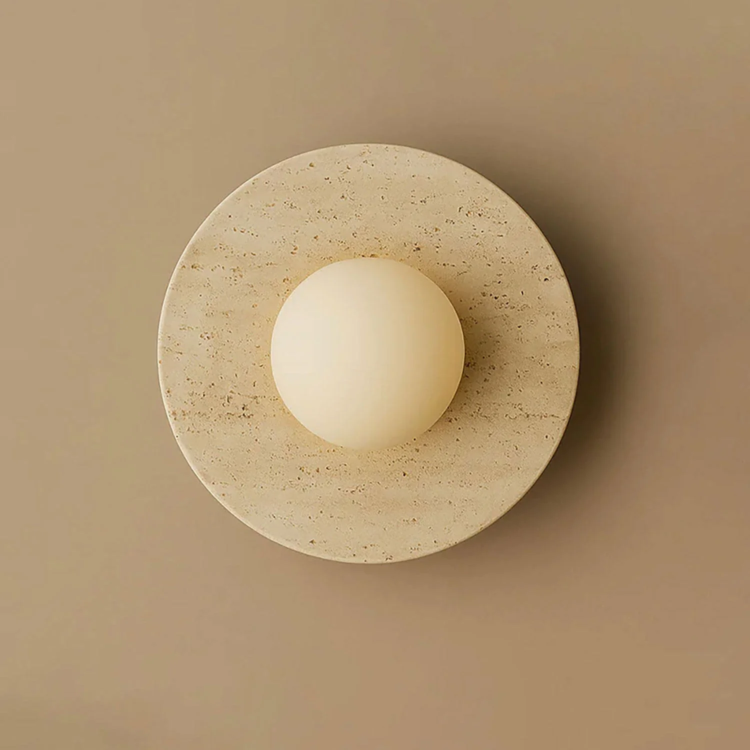 Pietraluna Round Stone Disc Wall Sconce - Image 4