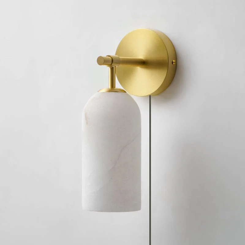 Pillar Alabaster Plug-in Wall Sconce - Image 8