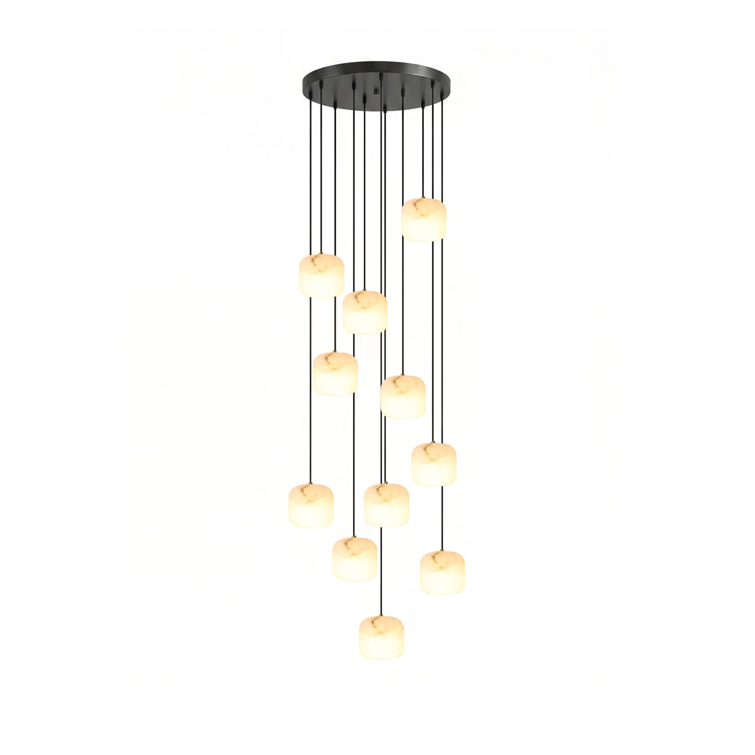 Pillow Alabaster Cluster Chandelier - Image 13