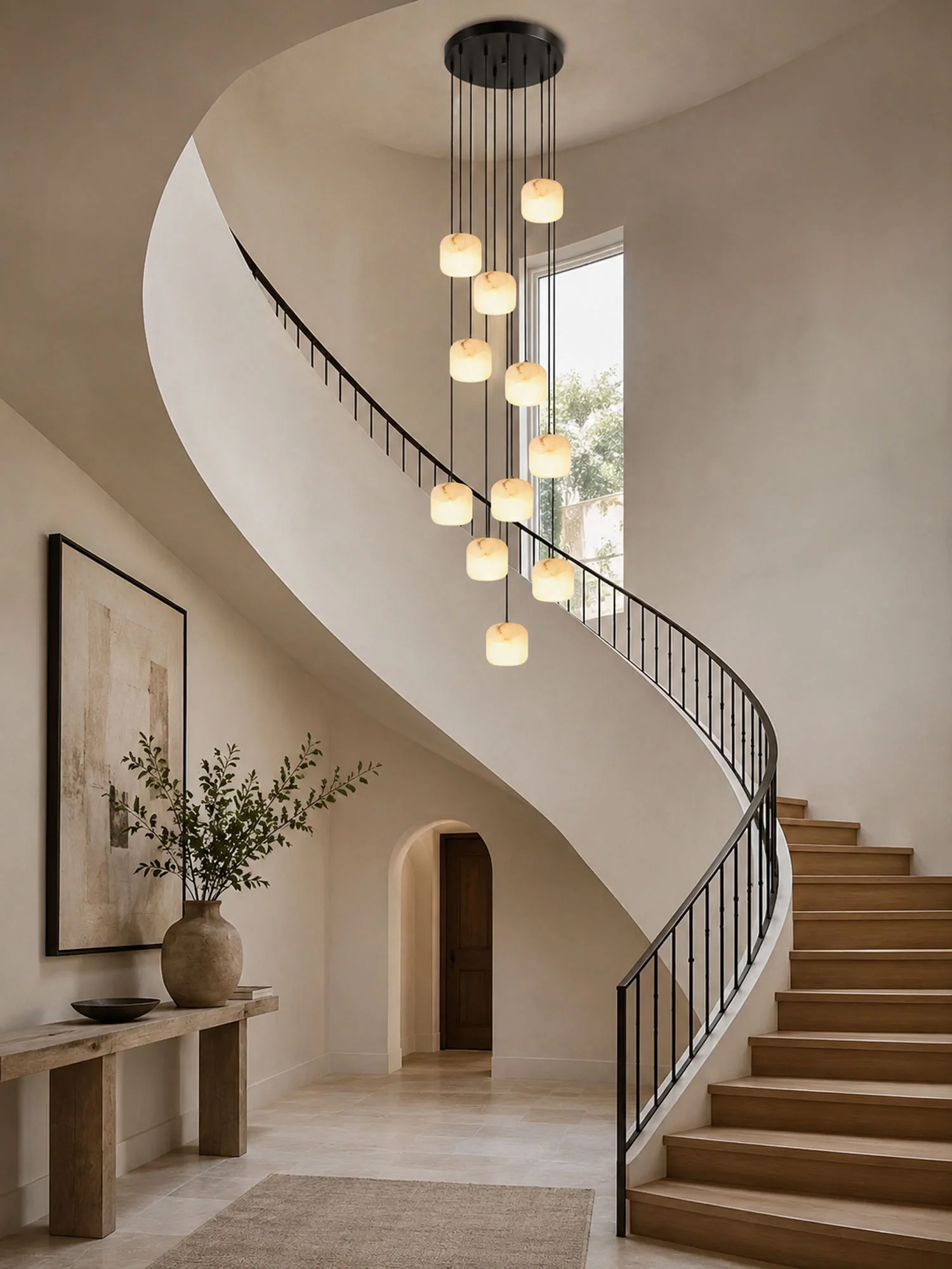 Pillow Alabaster Cluster Chandelier - Image 4